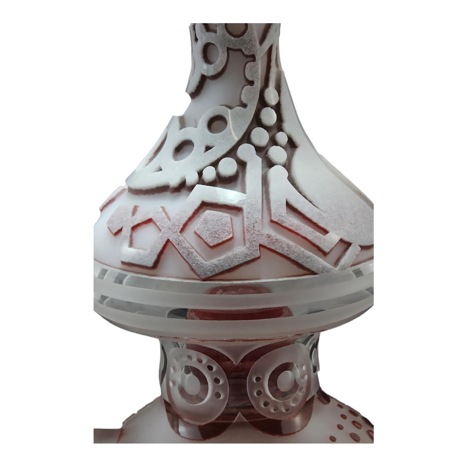 Deep Sandblasted Carve G;ass Dab Rig Custom Made By Liberty 503 Glass