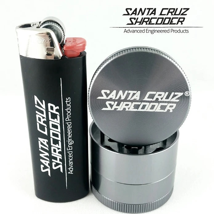 weed grinder Santa Cruz Shredder Grinder Small 4 Piece Grey for sale