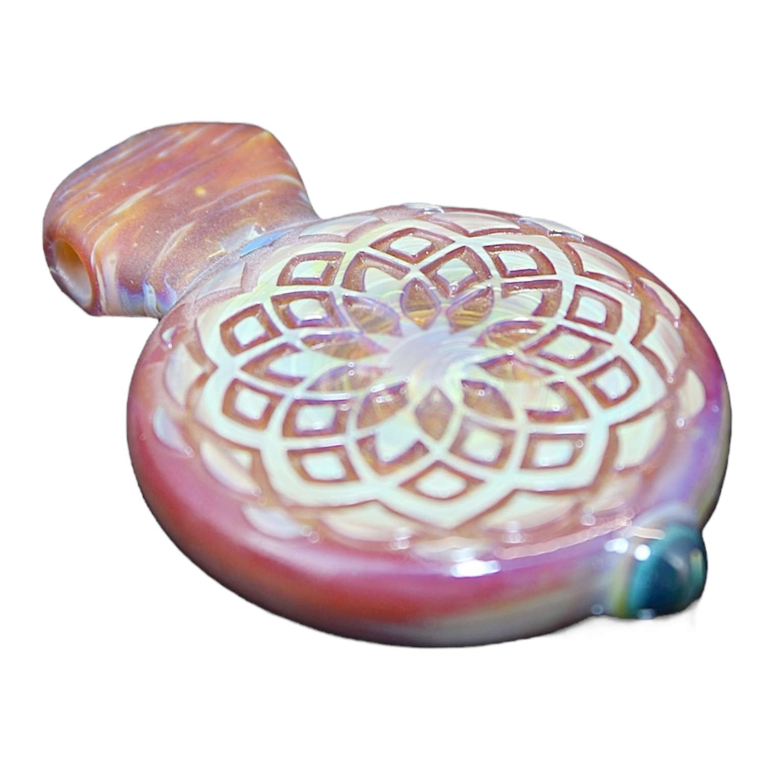 Deep Sandblasted Pendant Made By 503 Liberty Glass