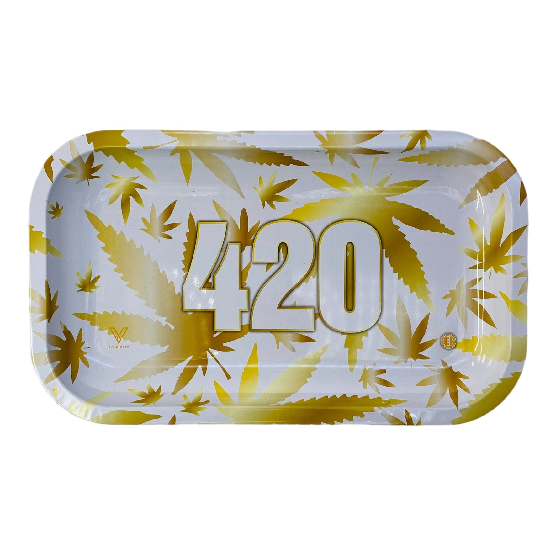 V Syndicate Metal Rolling Tray Medium Gold 420