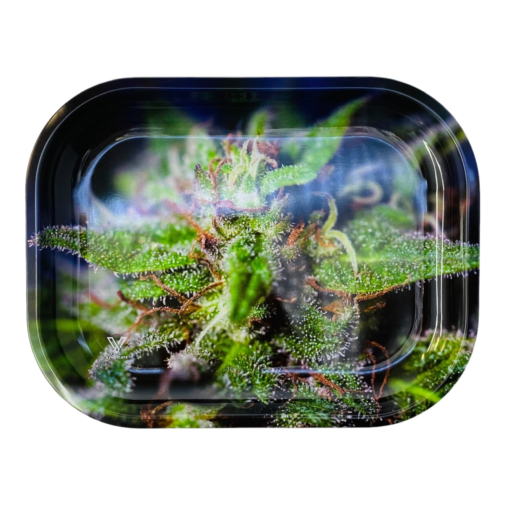 V Syndicate Metal Rolling Tray Small Blue Dream