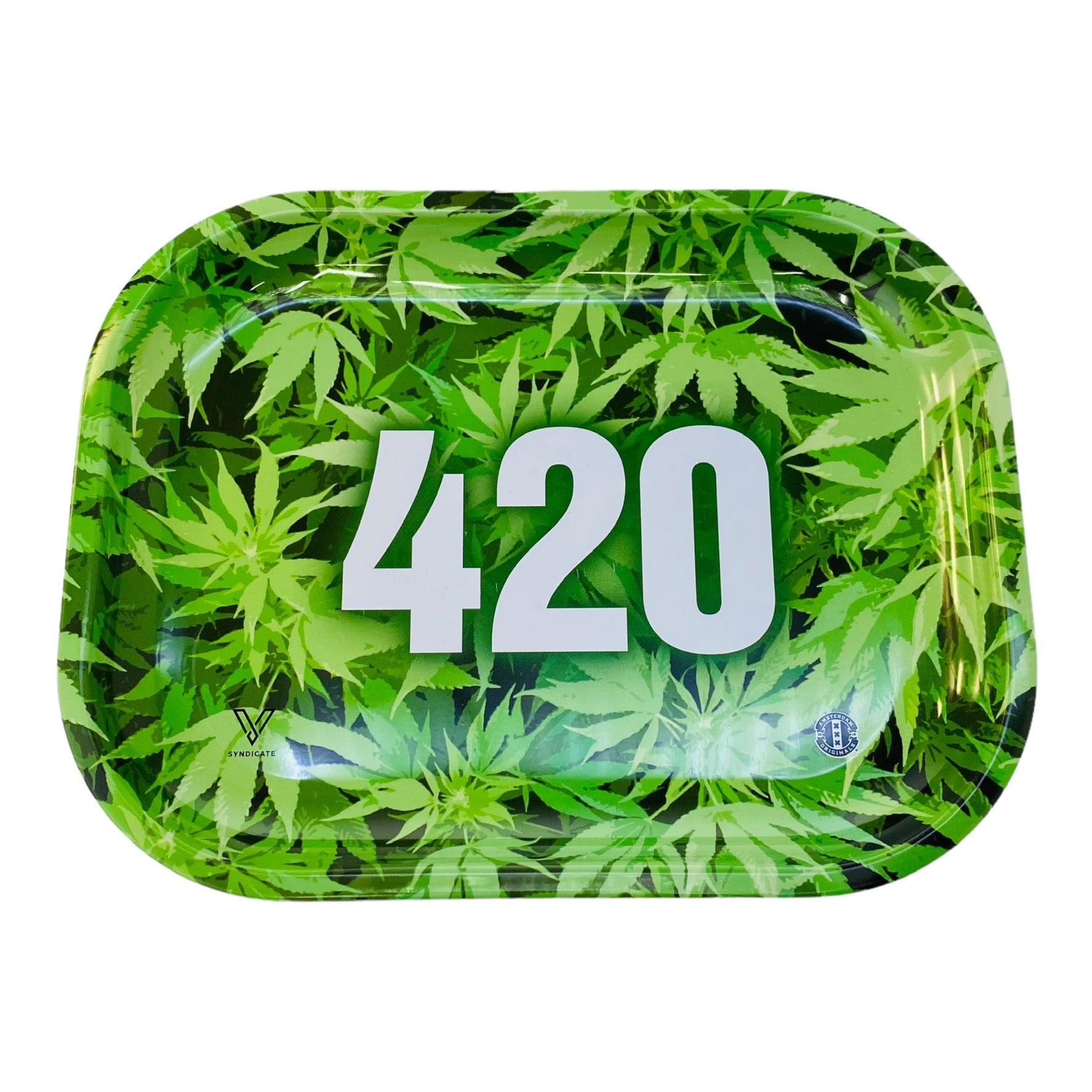 V Syndicate Metal Rolling Tray Small Green 420