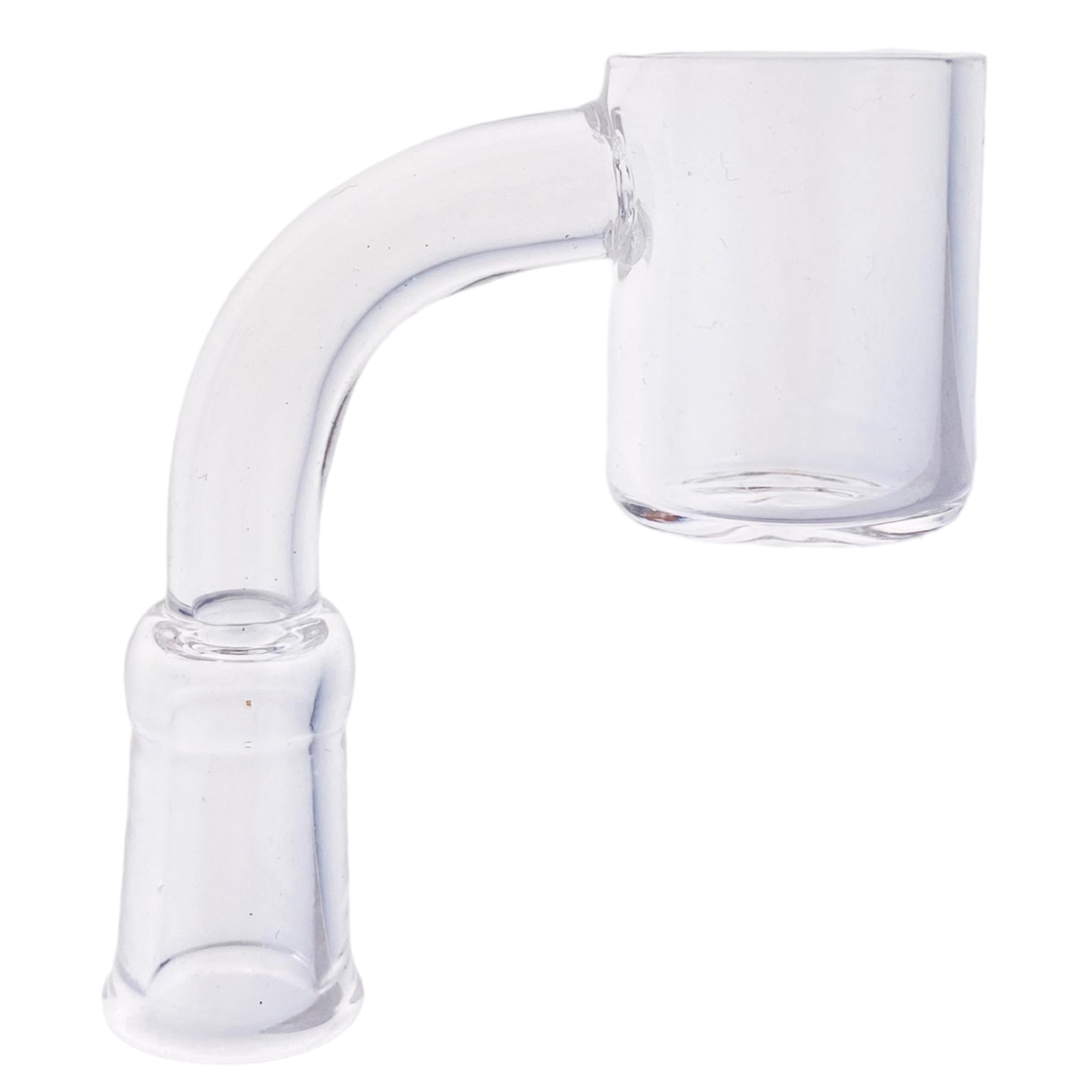 10mm Quartz Banger With 90 Degree Female Fitting And 20mm Wide Bucket