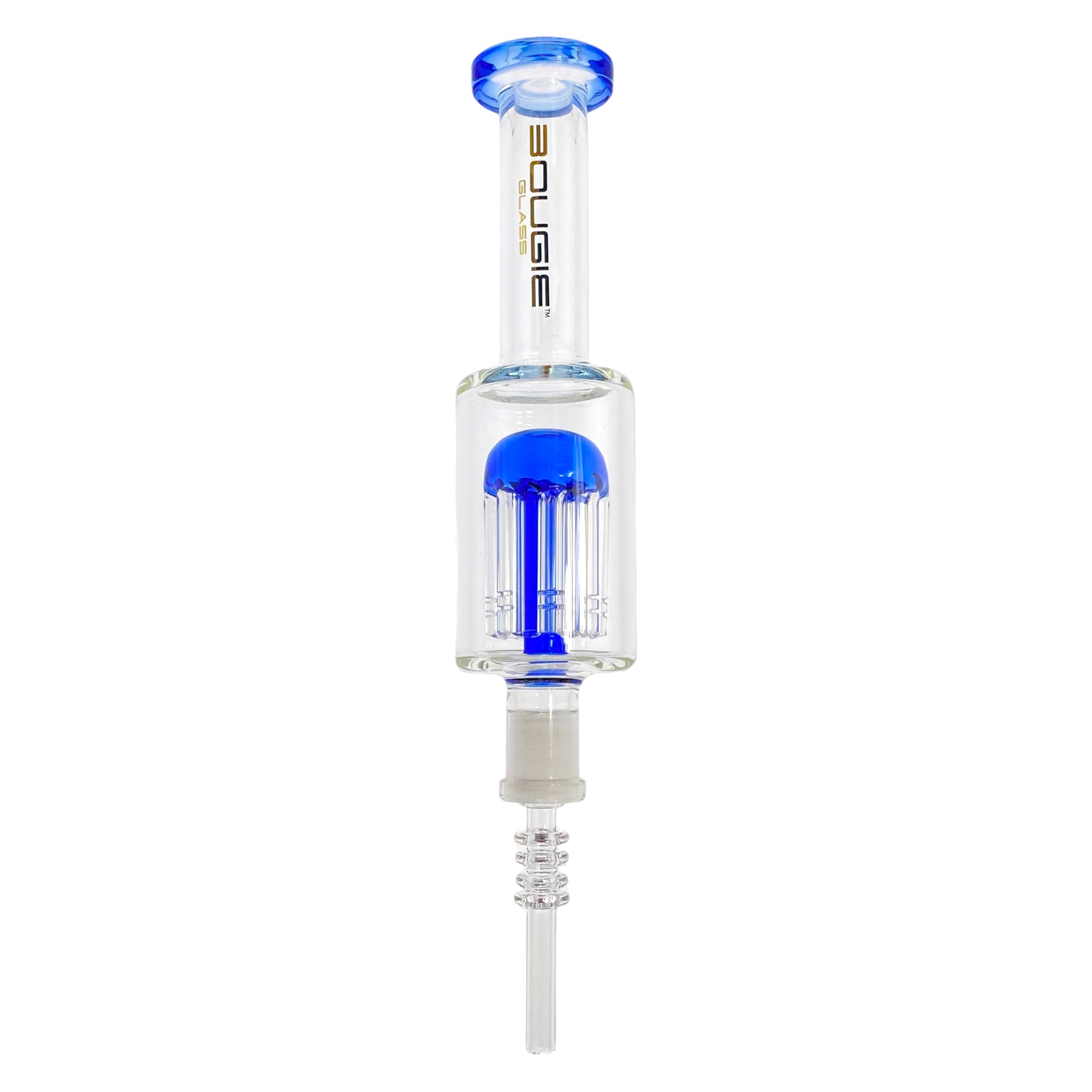 Bougie Glass - Blue Nectar Collector With 8 Arm Tree Perc