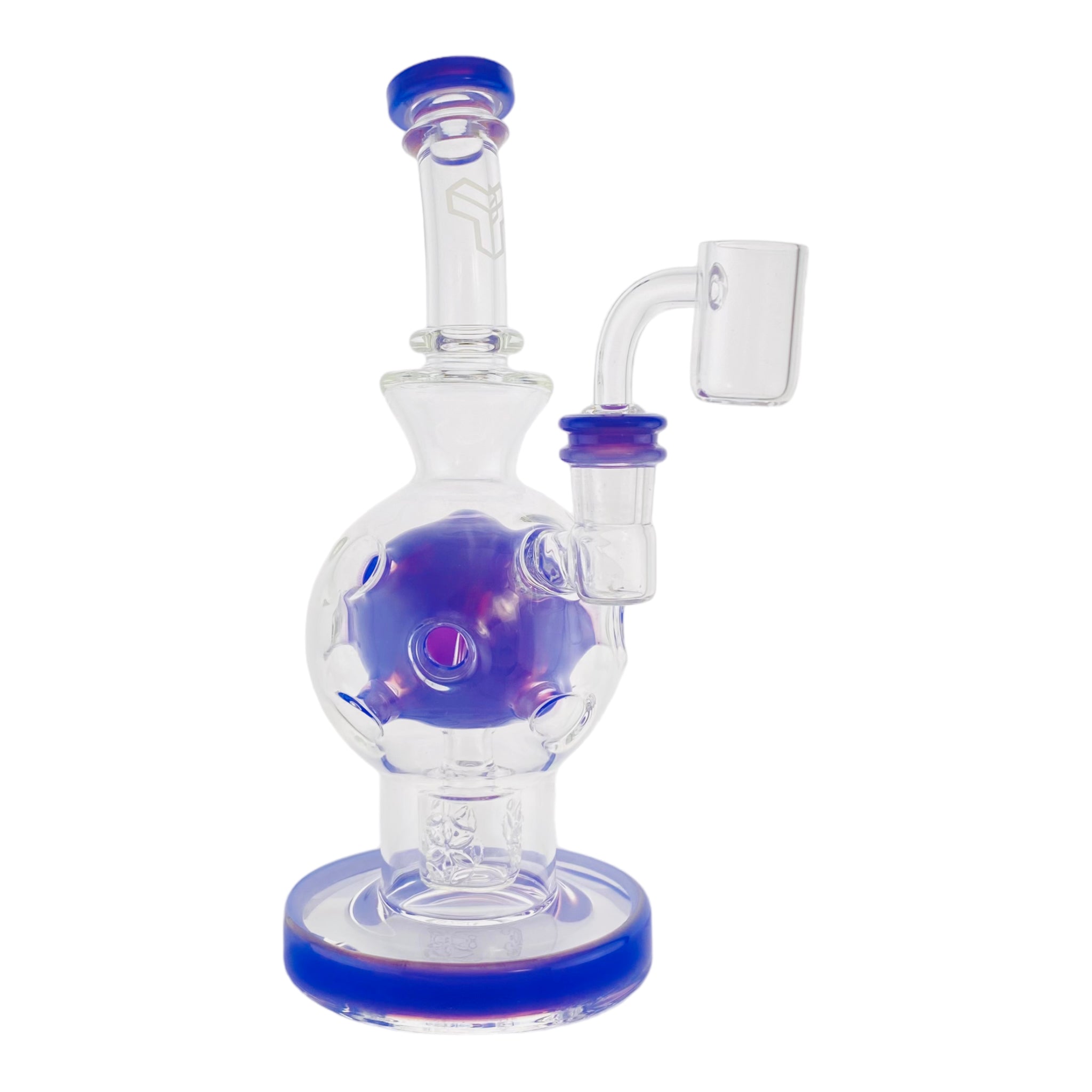 Deluxe Glass - Purple Fab Egg Dab Rig With Seed Of Life Perc
