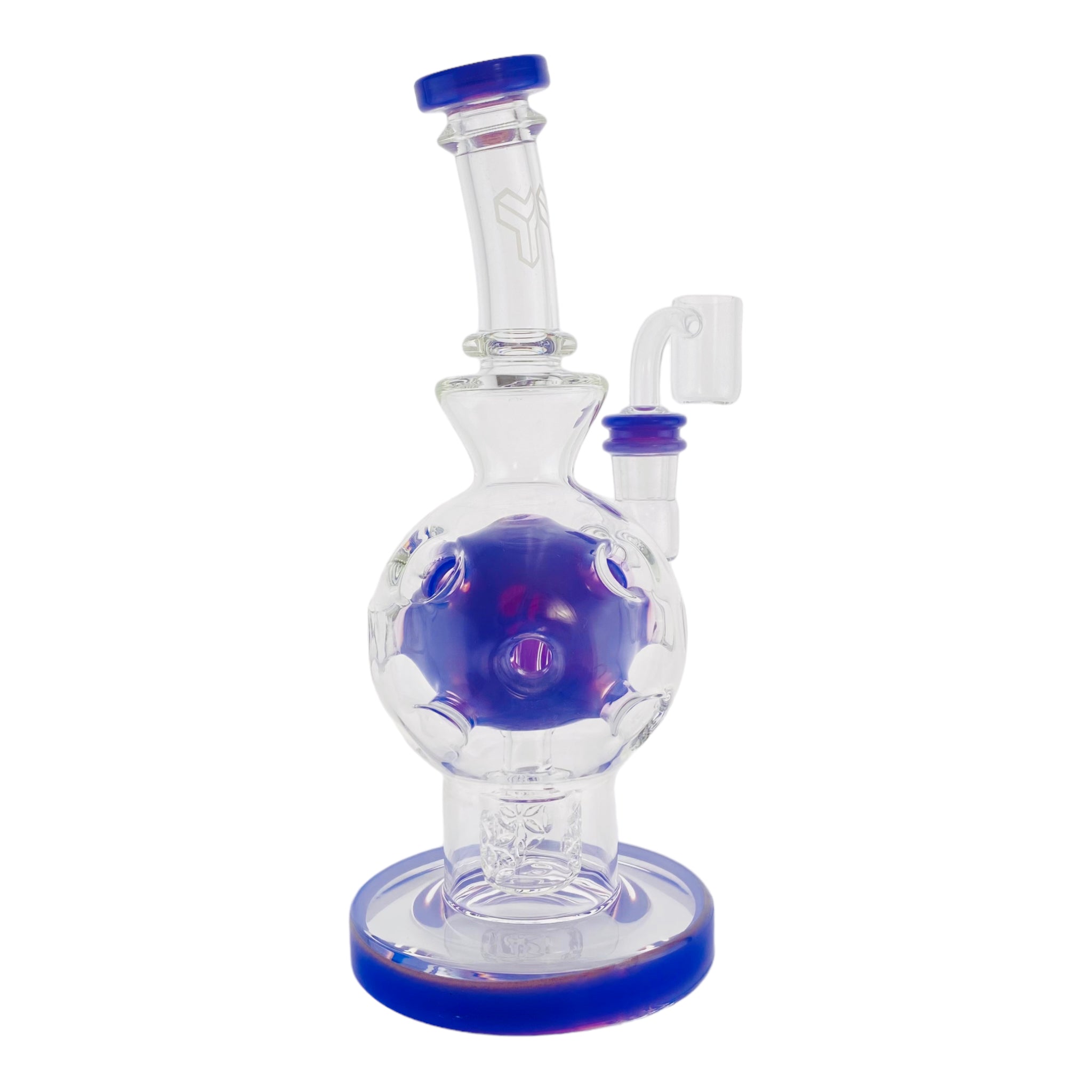 Deluxe Glass - Purple Fab Egg Dab Rig With Seed Of Life Perc