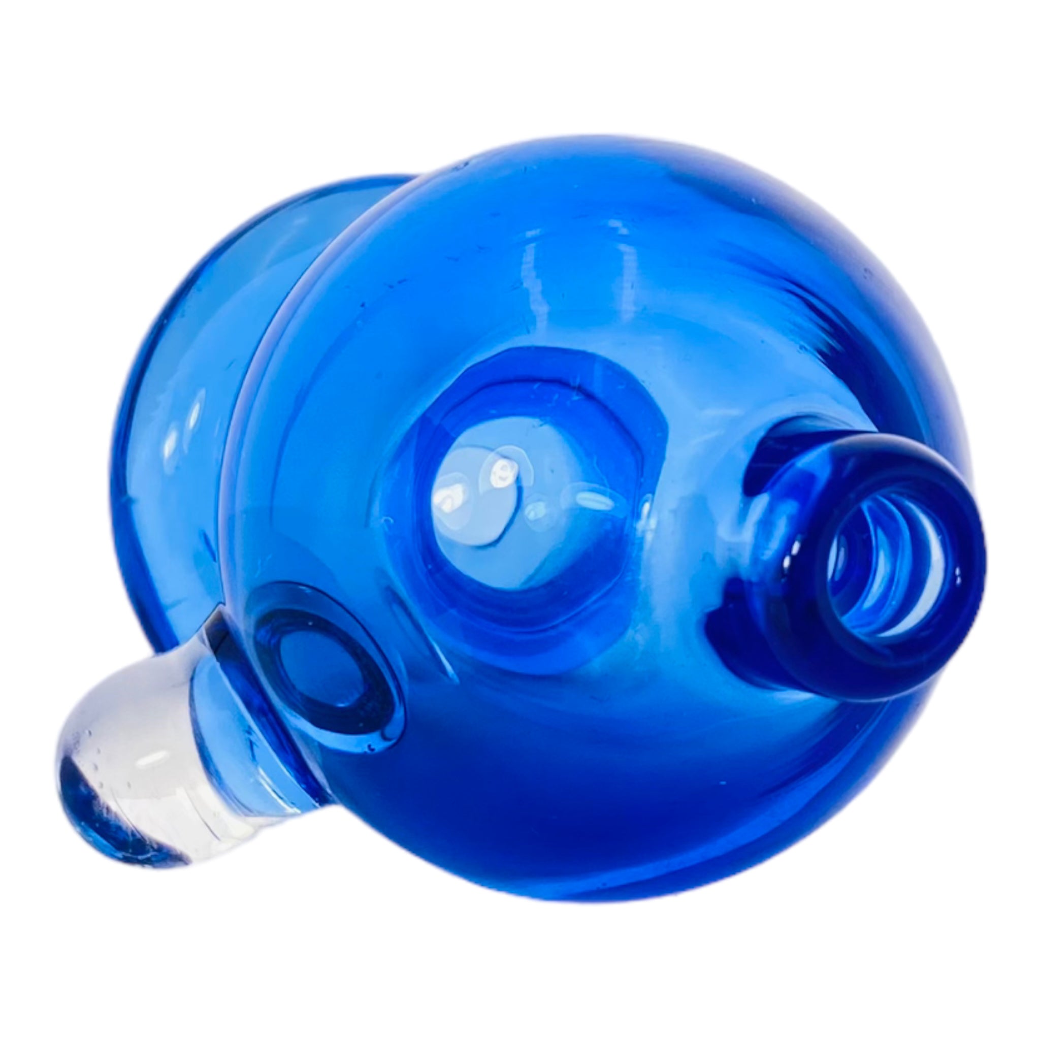 Large Cobalt Blue Glass Bubble Carb Cap