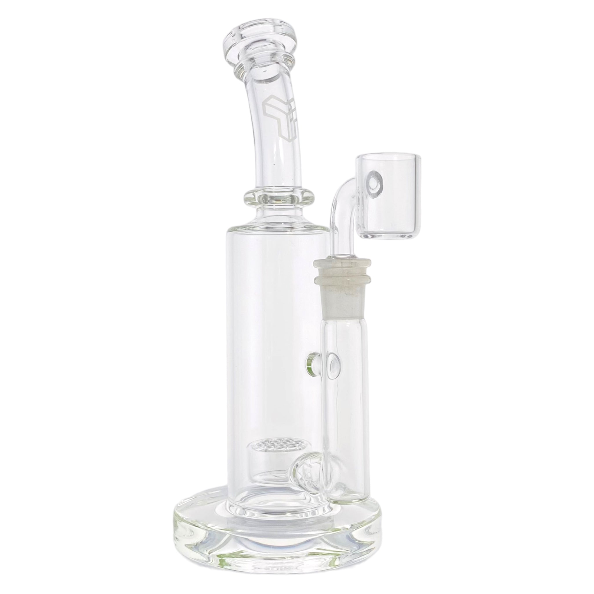 Deluxe Glass - Clear Dab Rig With Seed of Life Percolator