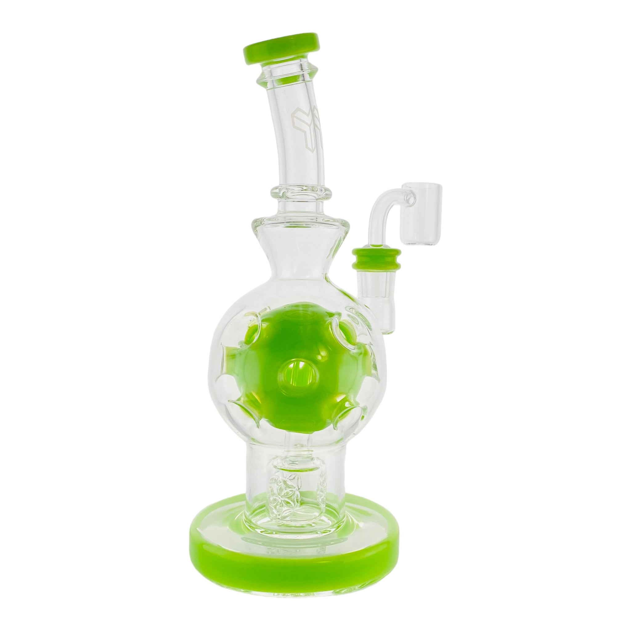 Deluxe Glass - Slyme Green Fab Egg Dab Rig With Seed of Life Perc 