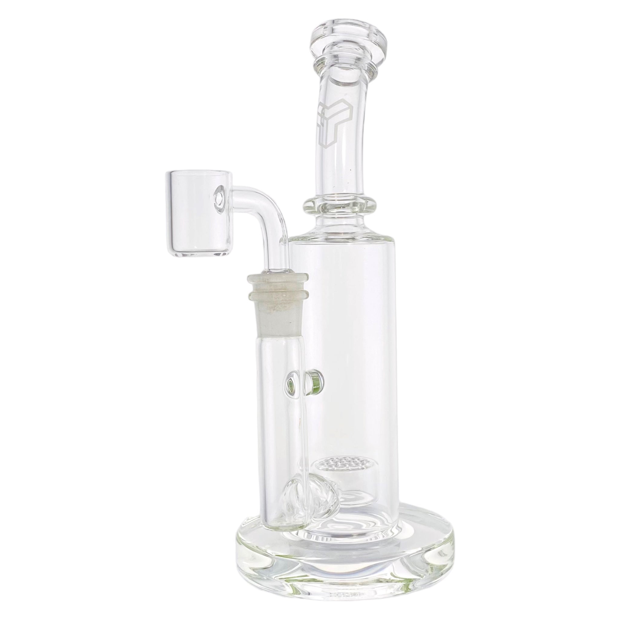 Deluxe Glass - Clear Dab Rig With Seed of Life Percolator