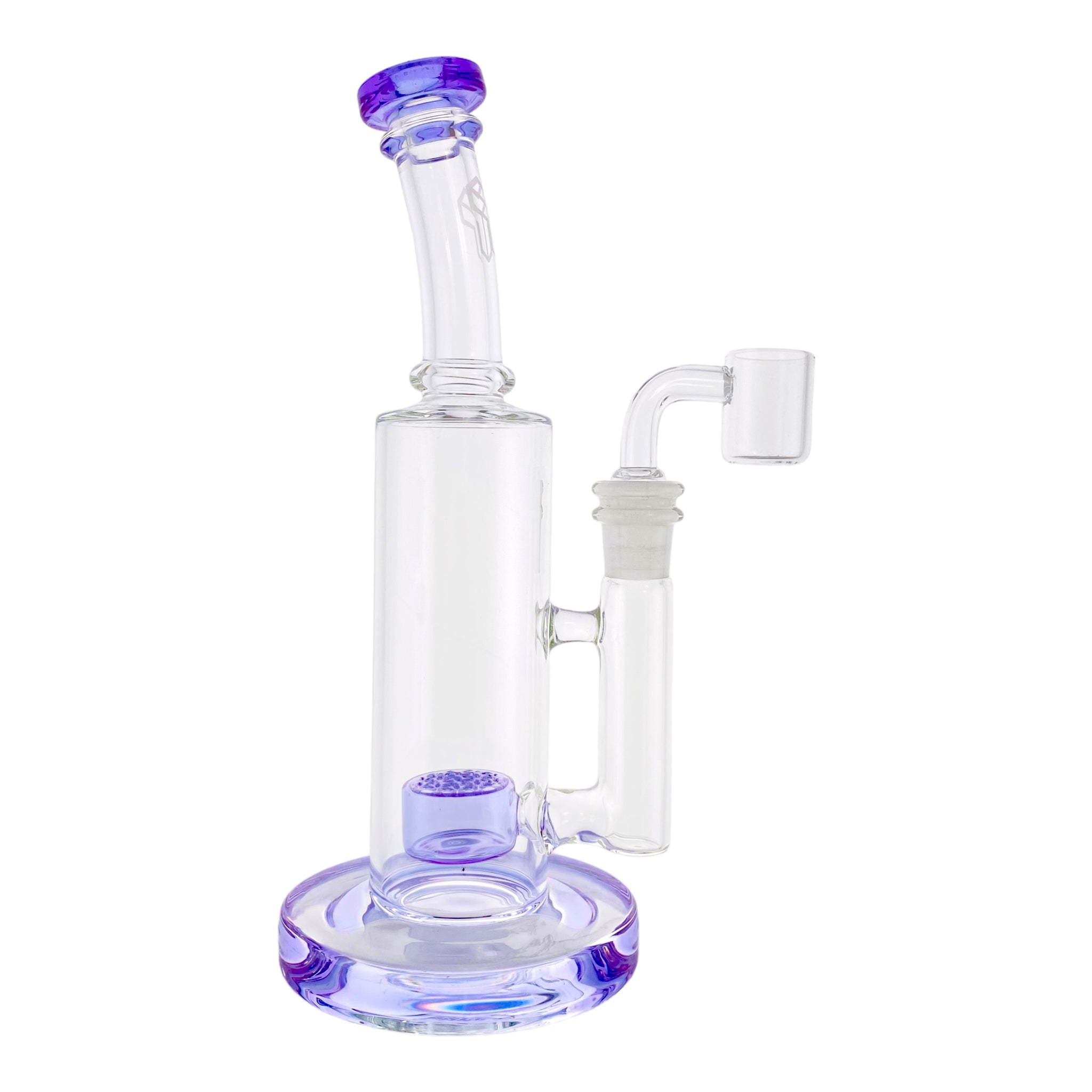 Deluxe Glass - Purple Dab Rig With Seed of Life Perc