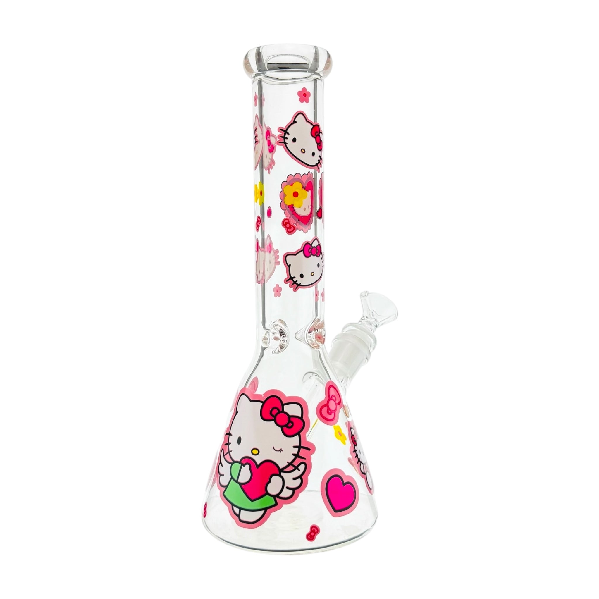 Angel Hello Kitty Bong Smoking device 10 Inch on white back ground
