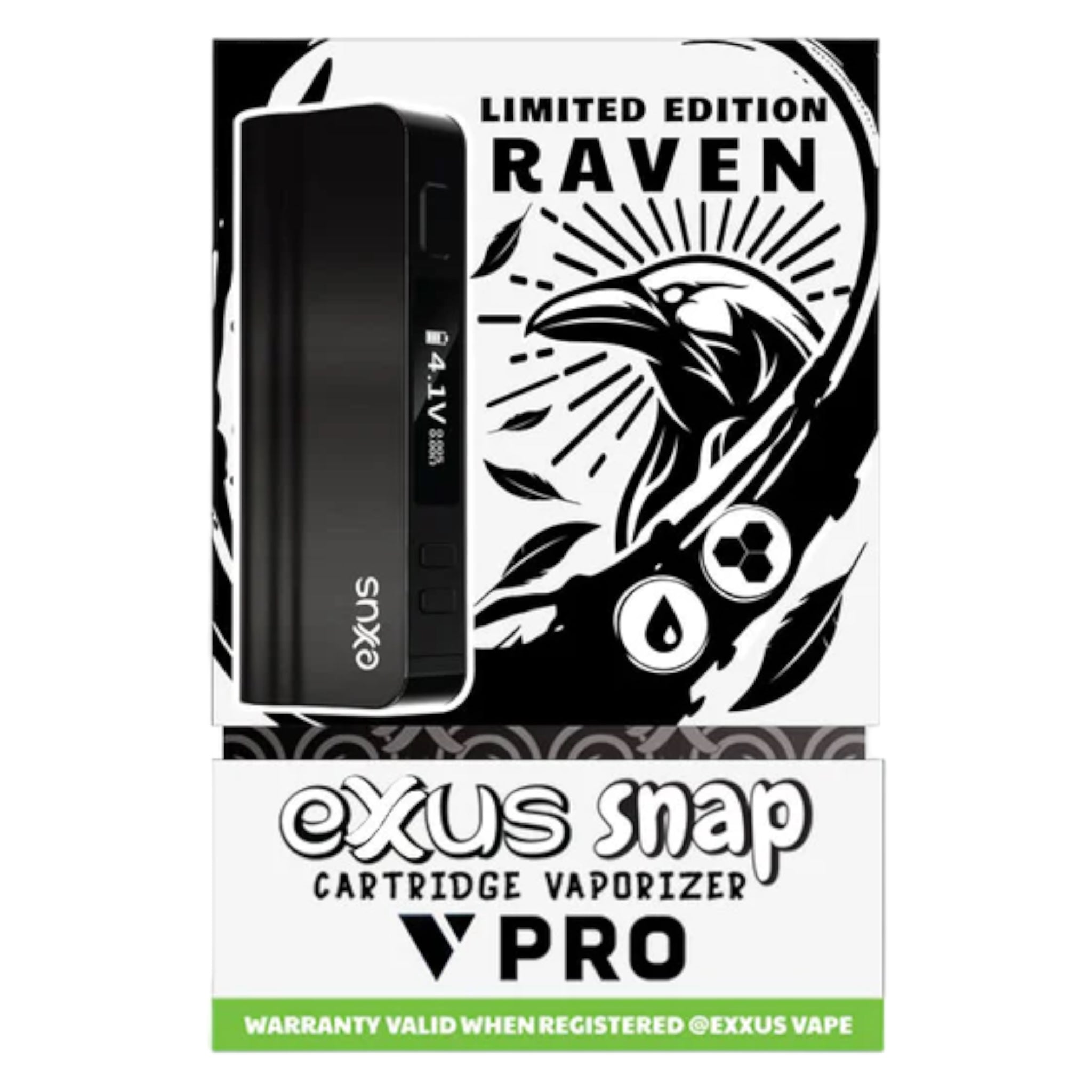 Exxus Snap Pro - Raven - Cartridge Vaporizer Battery