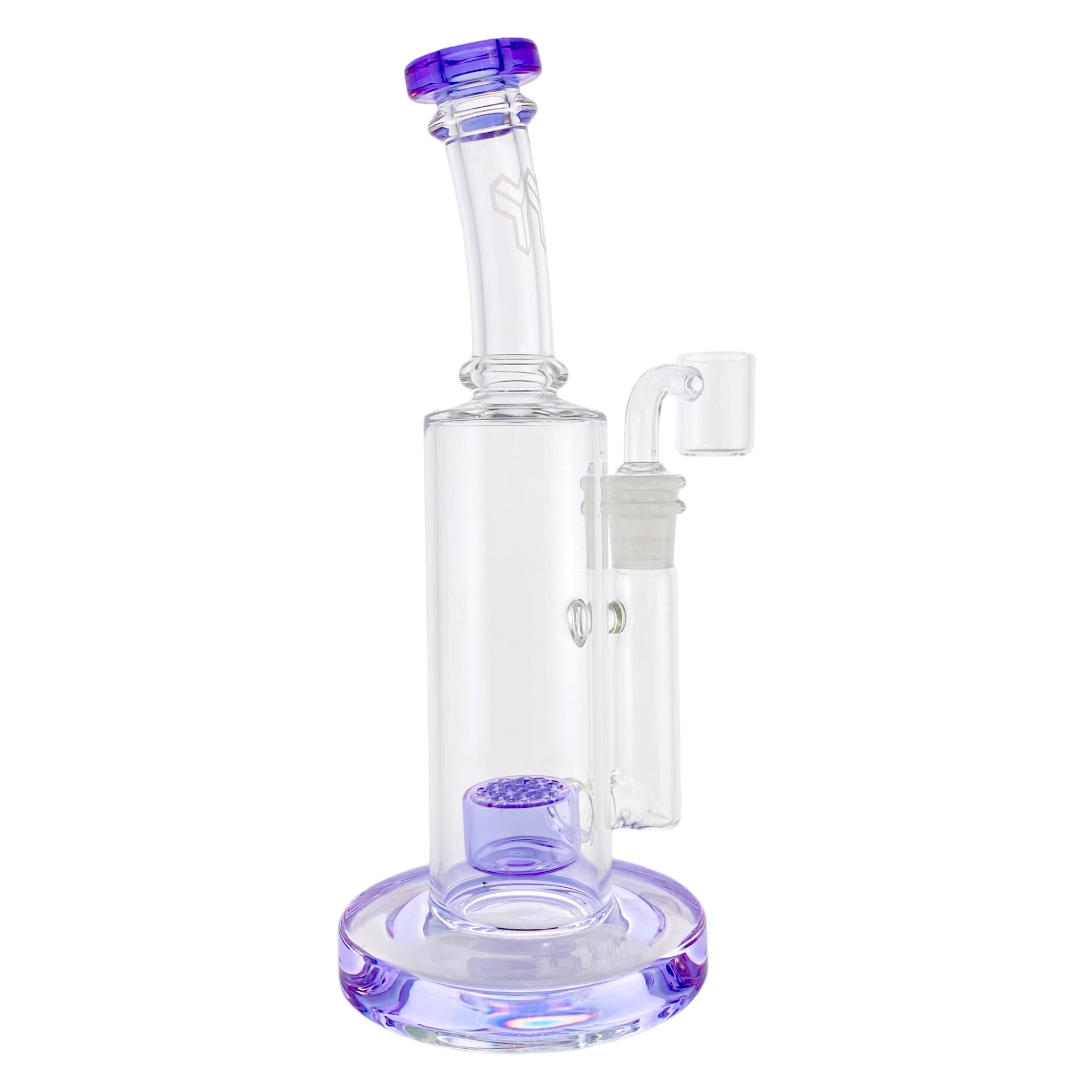 Deluxe Glass - Purple Dab Rig With Seed of Life Perc