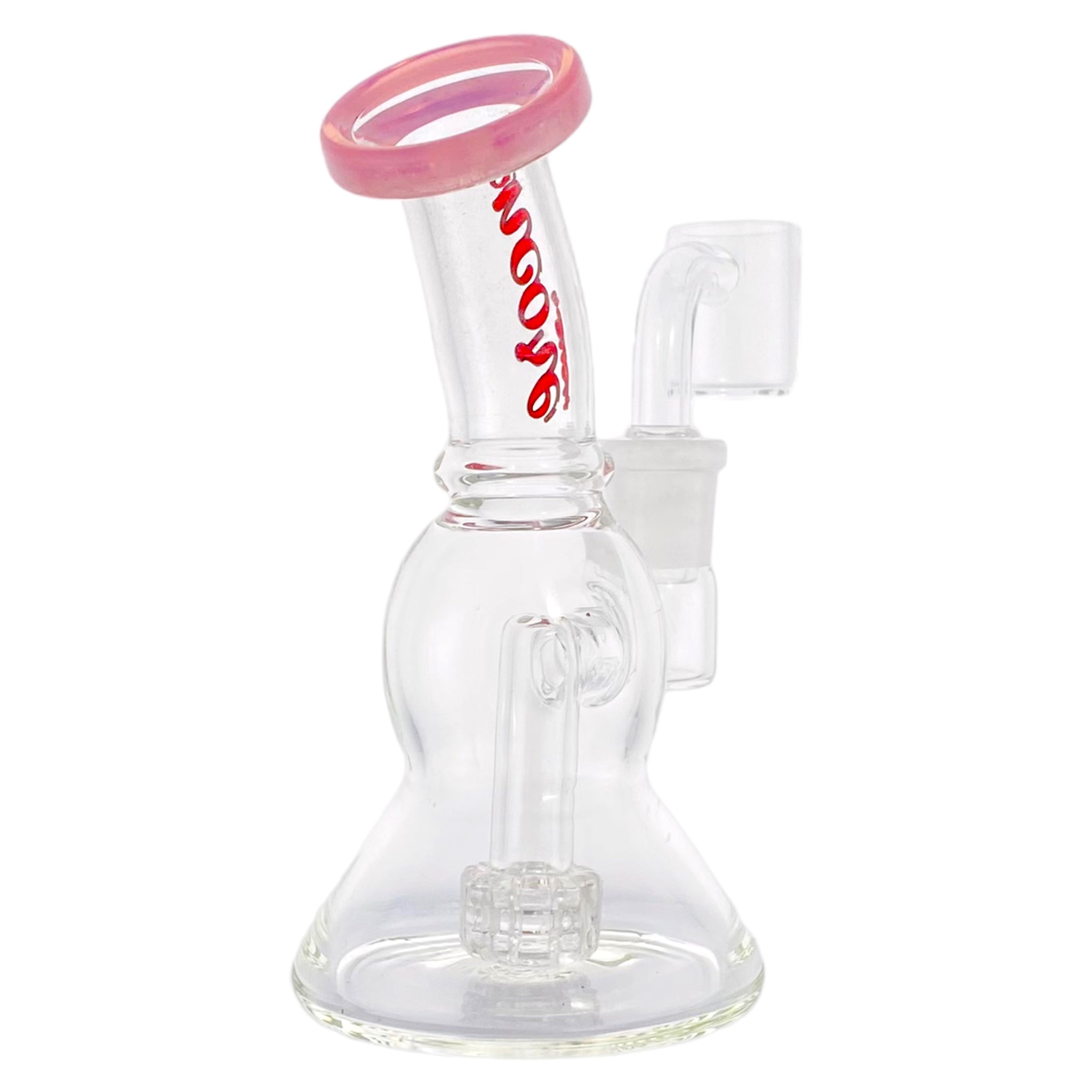 Encore Glass - Mini Dab Rig With Pink Color Lip