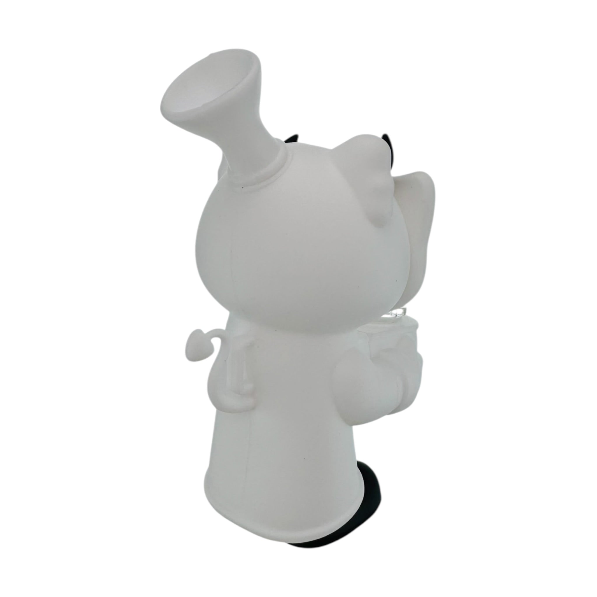 Devil Kitty Silicone Rubber Bong White on a white background