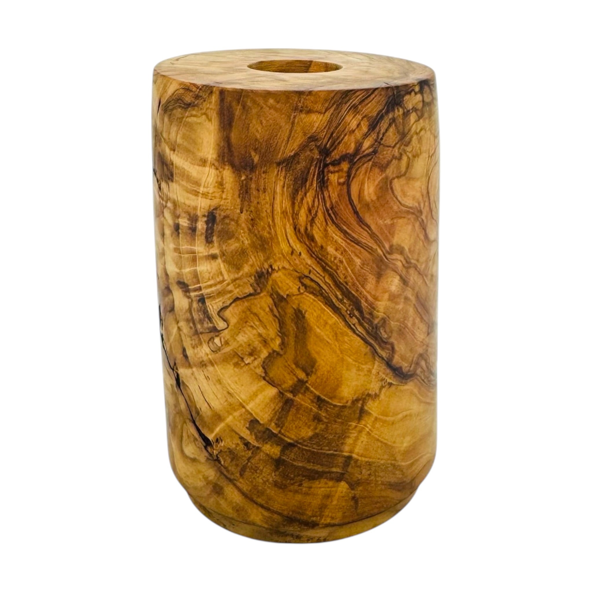 Olive Wood Puffco Pivot Cup Holder on white back ground 