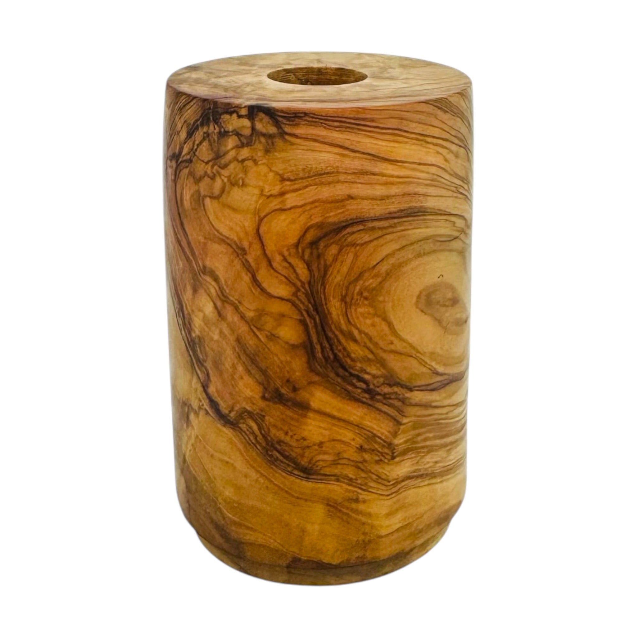Olive Wood Puffco Pivot Cup Holder on white back ground 
