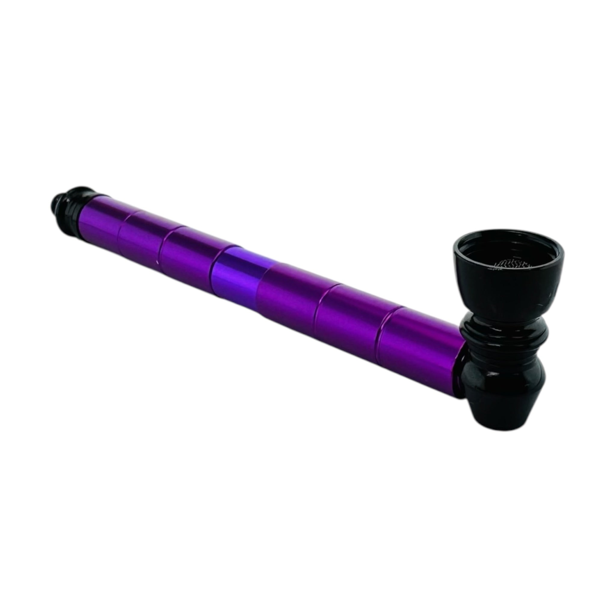 Purple and black pipe on a white background