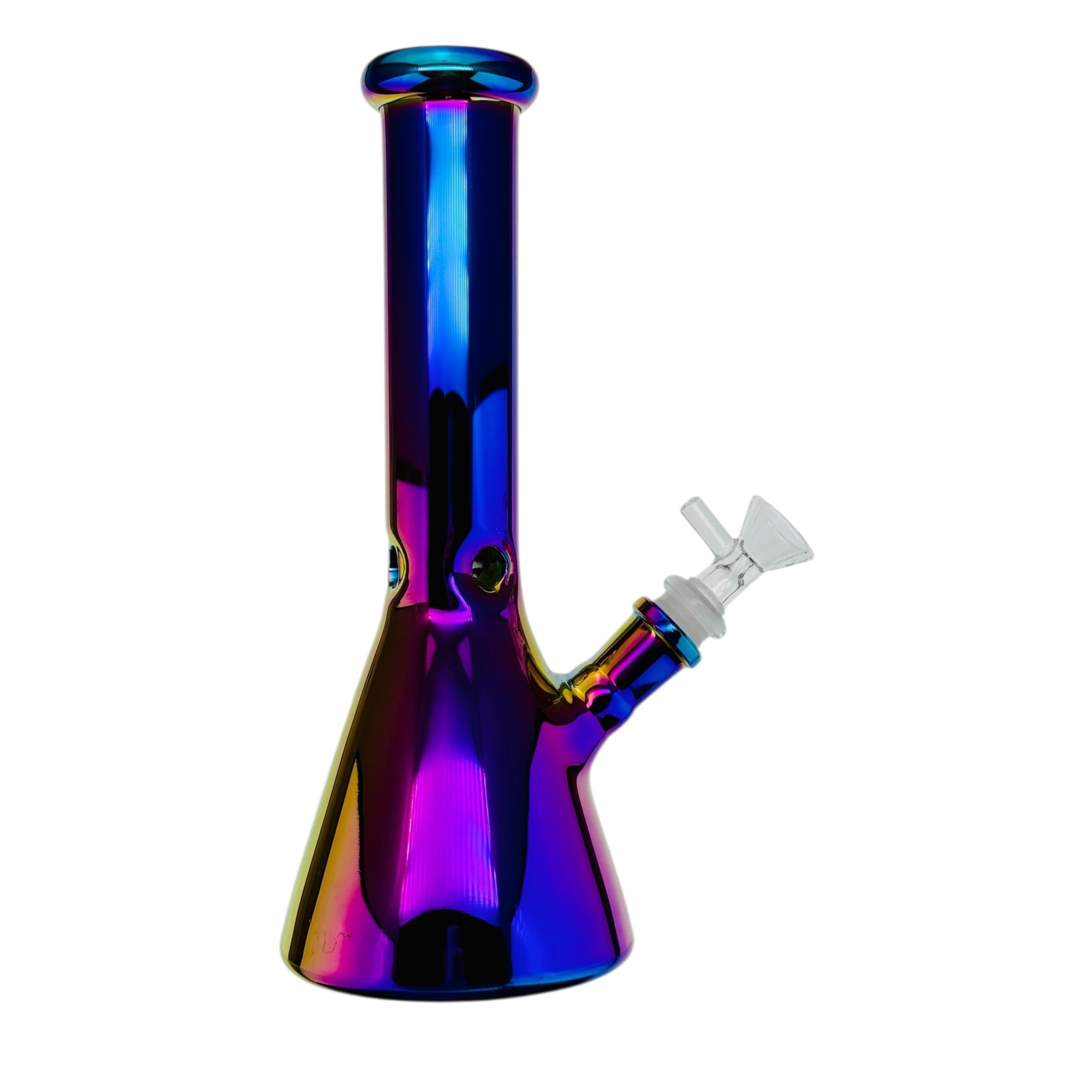 10 Inch Purple Rainbow Metallic Beaker Bong