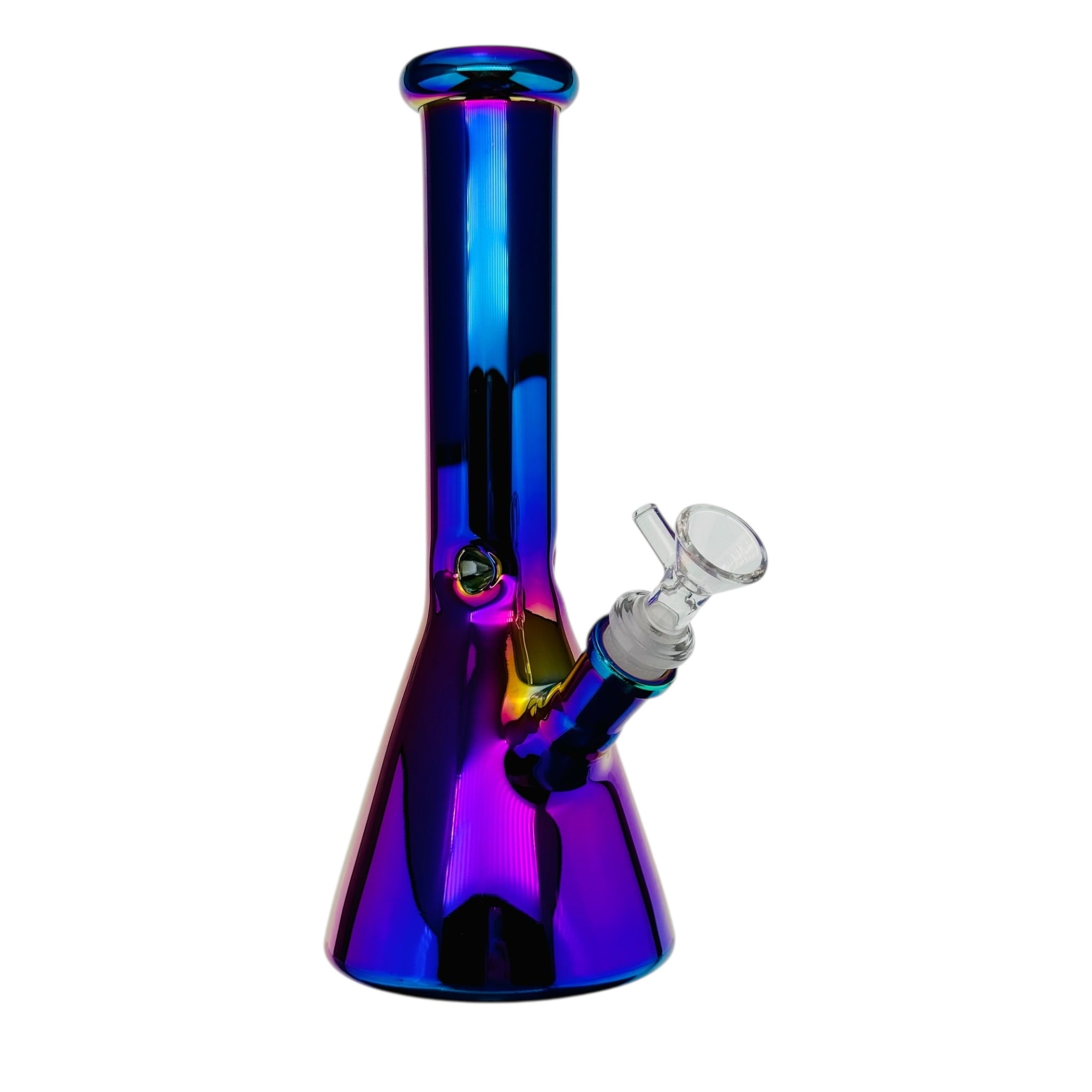 10 Inch Purple Rainbow Metallic Beaker Bong
