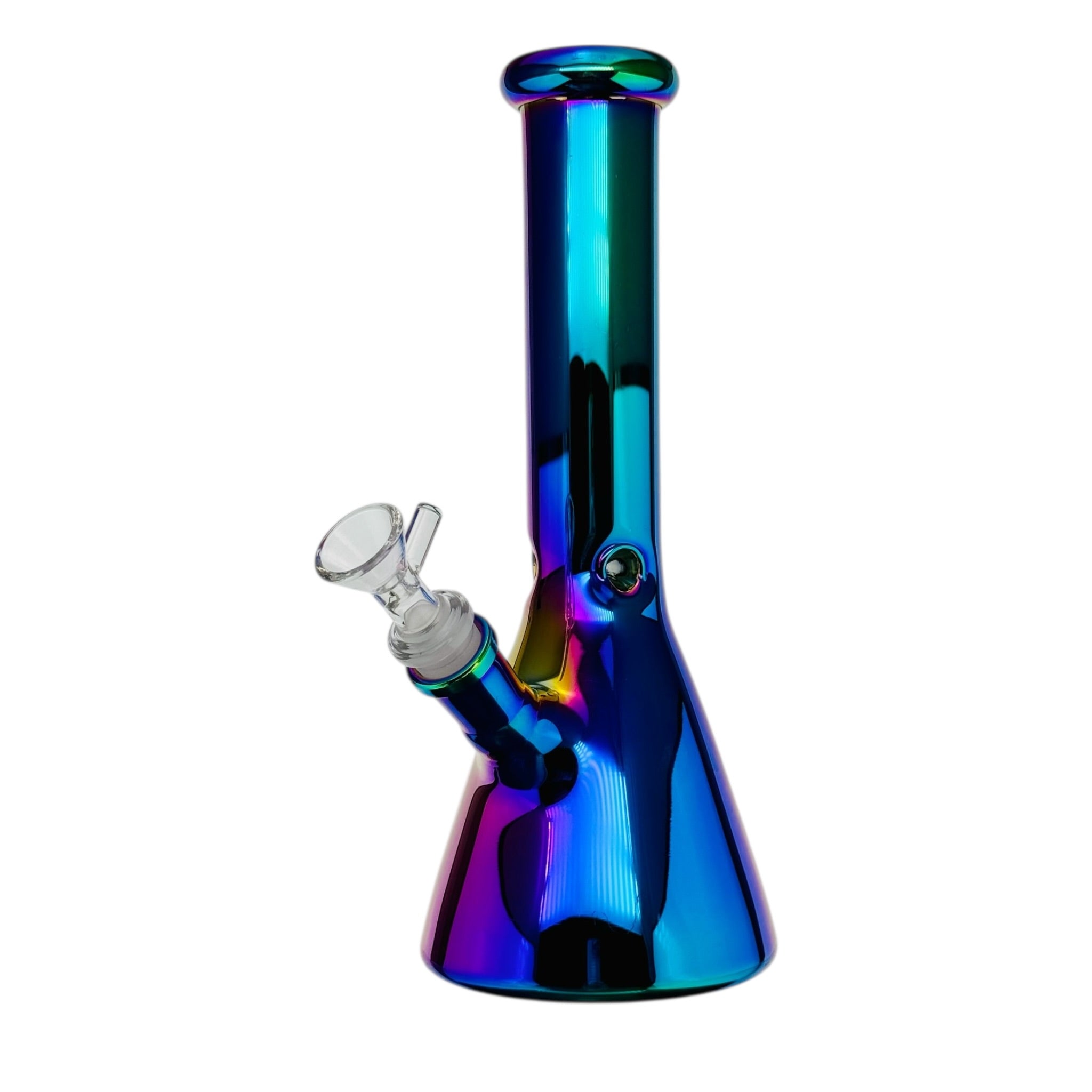 10 Inch Purple Rainbow Metallic Beaker Bong