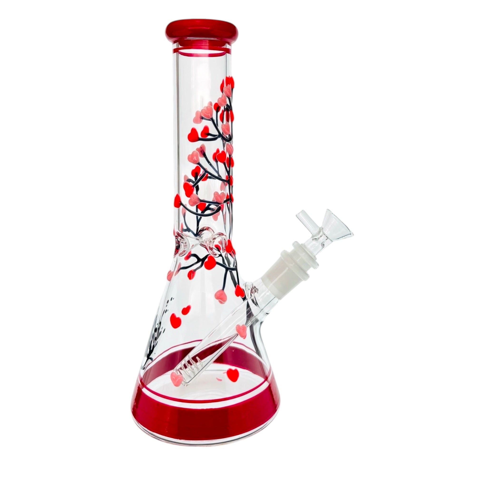 Pulsar Glass Heart Blossom Beaker Bong 10 Inches