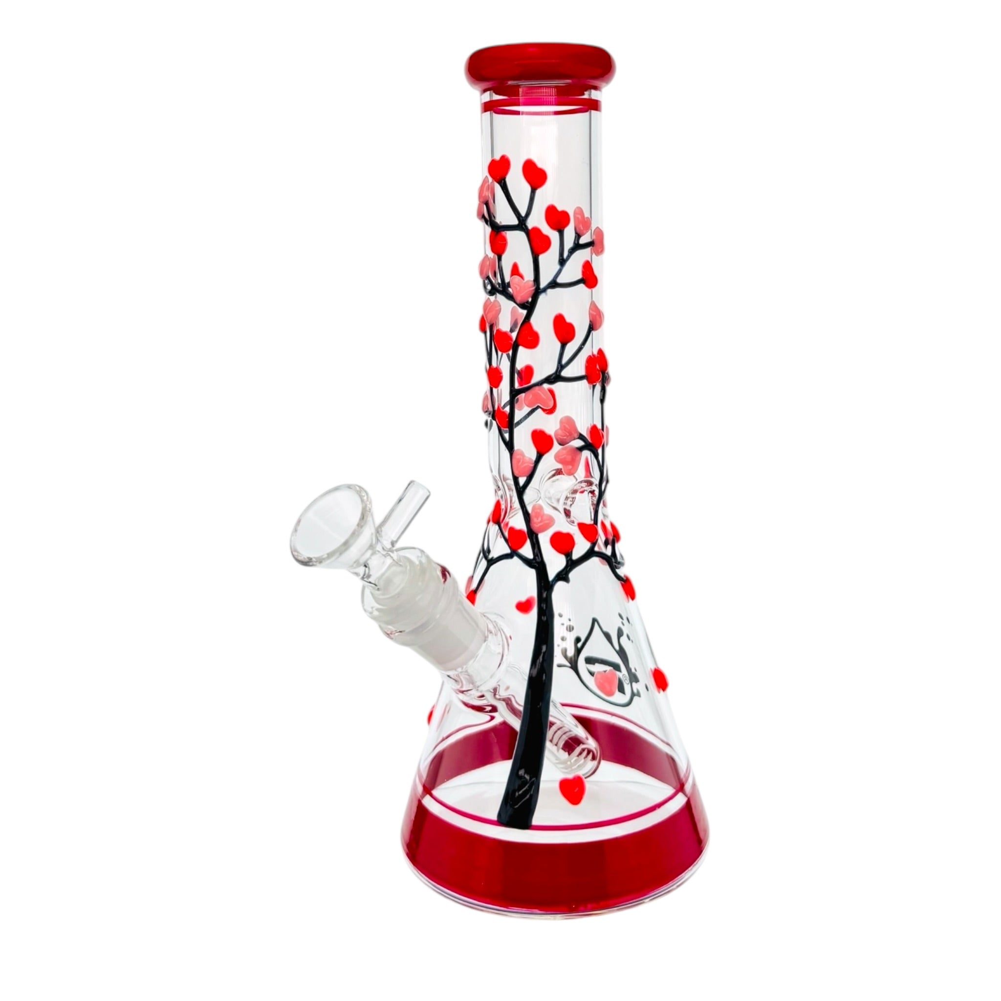 Pulsar Glass Heart Blossom Beaker Bong 10 Inches