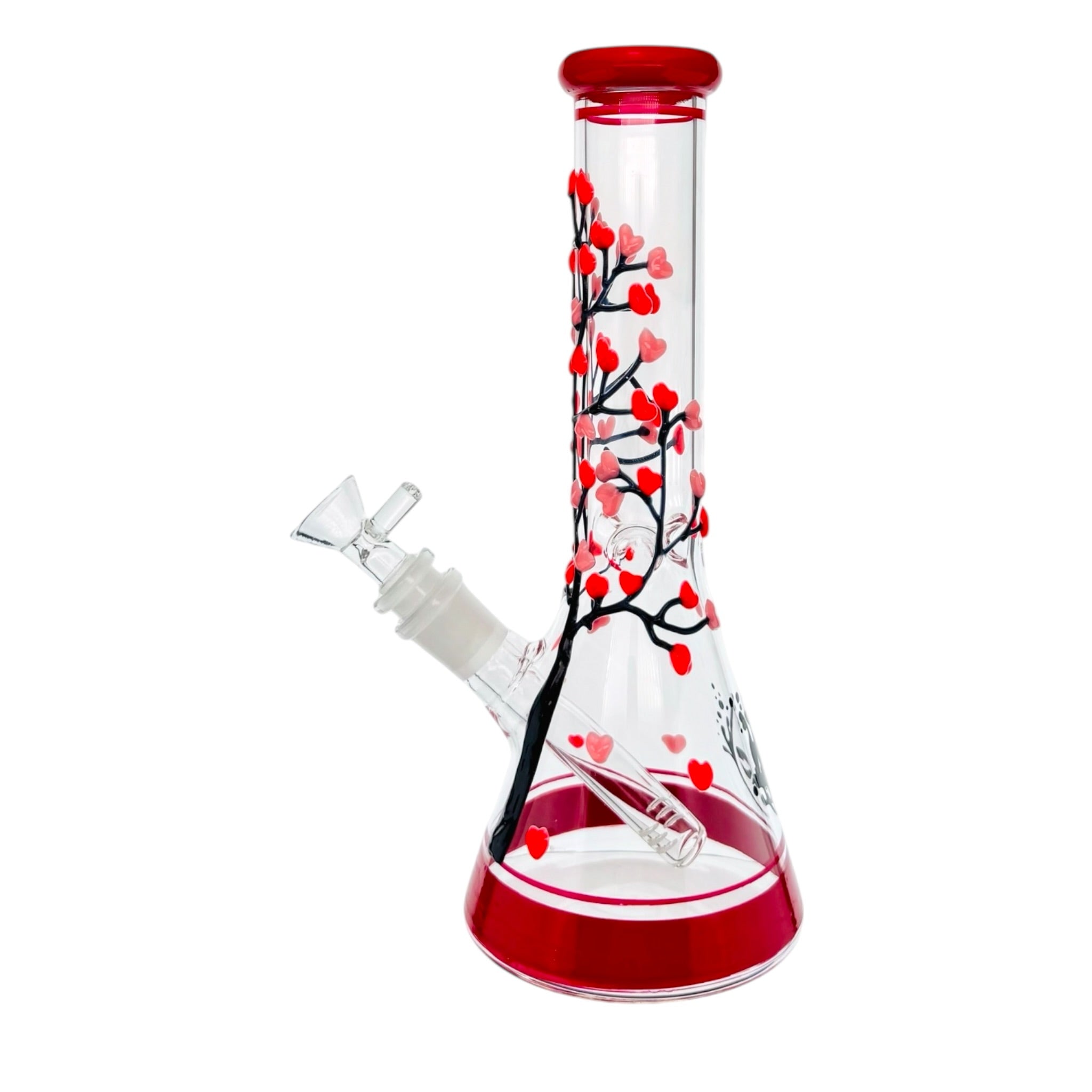 Pulsar Glass Heart Blossom Beaker Bong 10 Inches