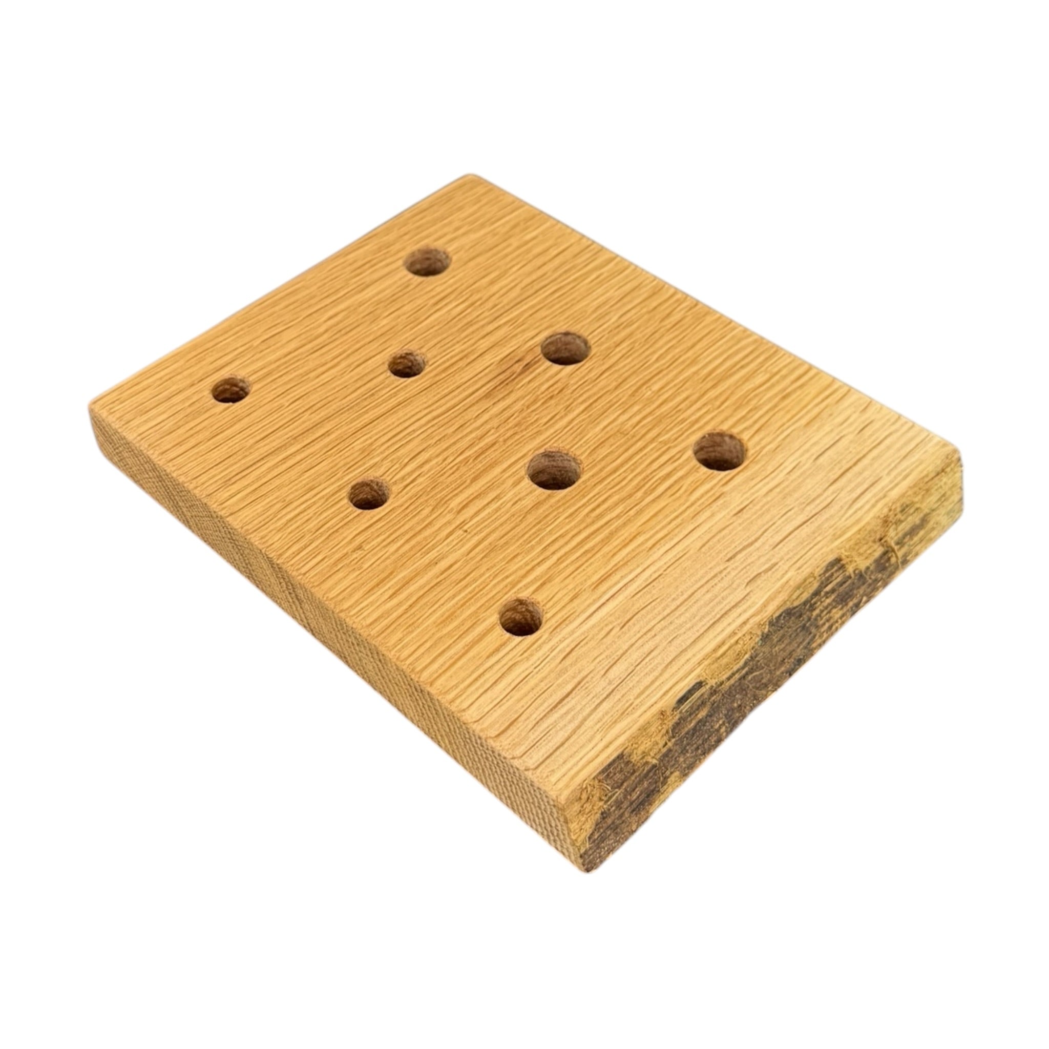 Live Edge White Oak Wood Display Stand Holder For 10mm And 14mm Bowls And Quartz Bangers