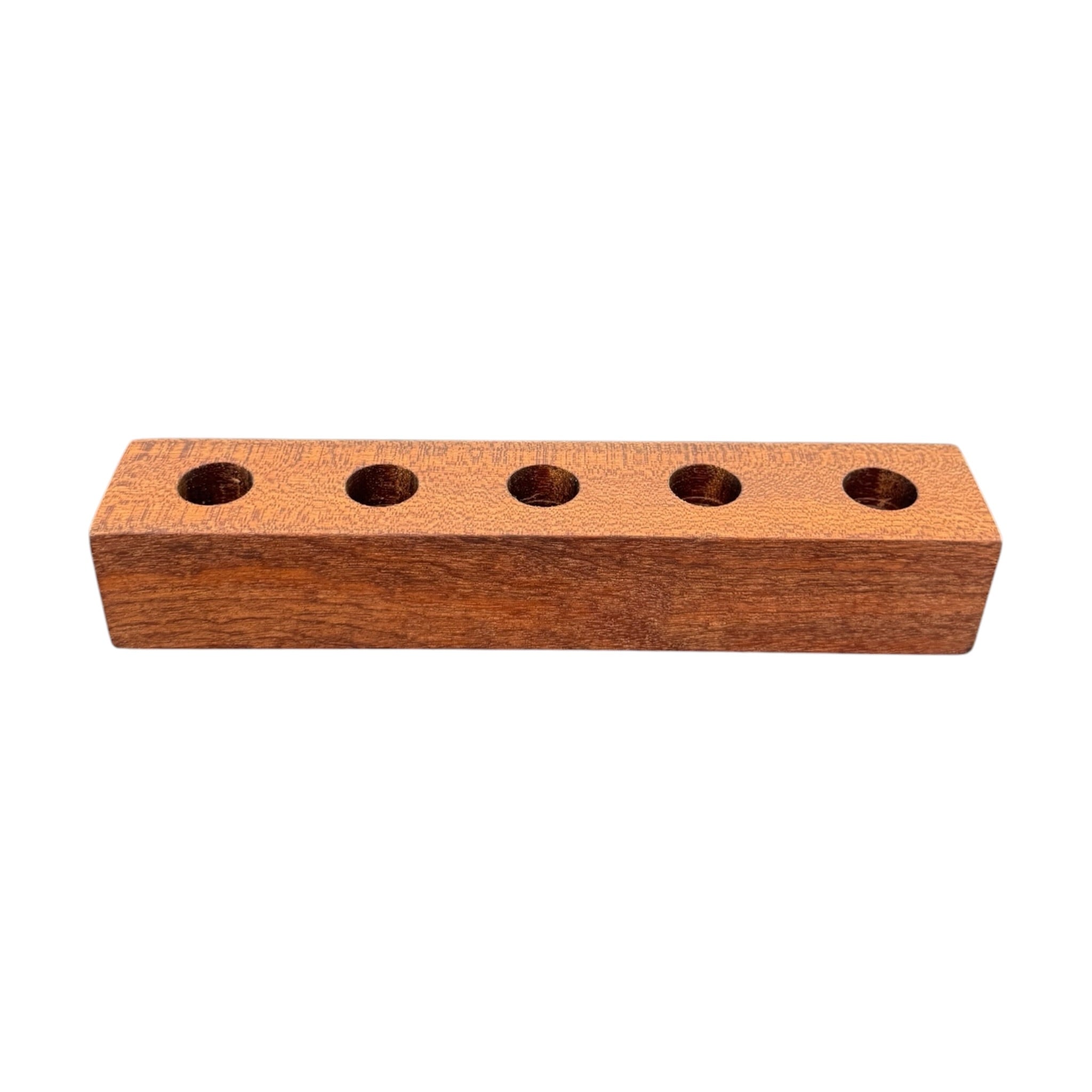 Mahogany Wood Display Stand Holder For 18mm Bowls And Quartz Bangers 5 Hole