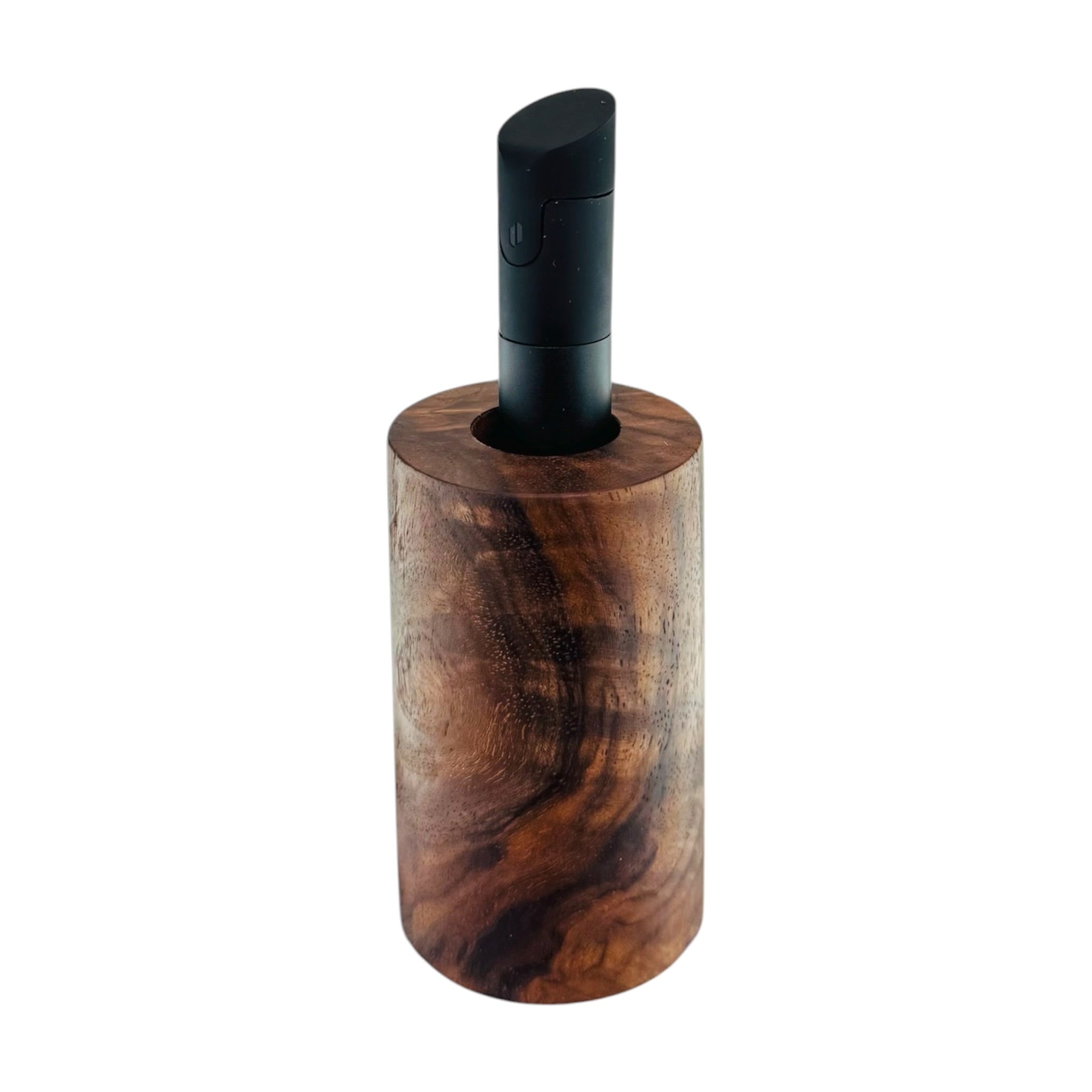 Tall Black Walnut wood Puffco Pivot Display Stand Holder