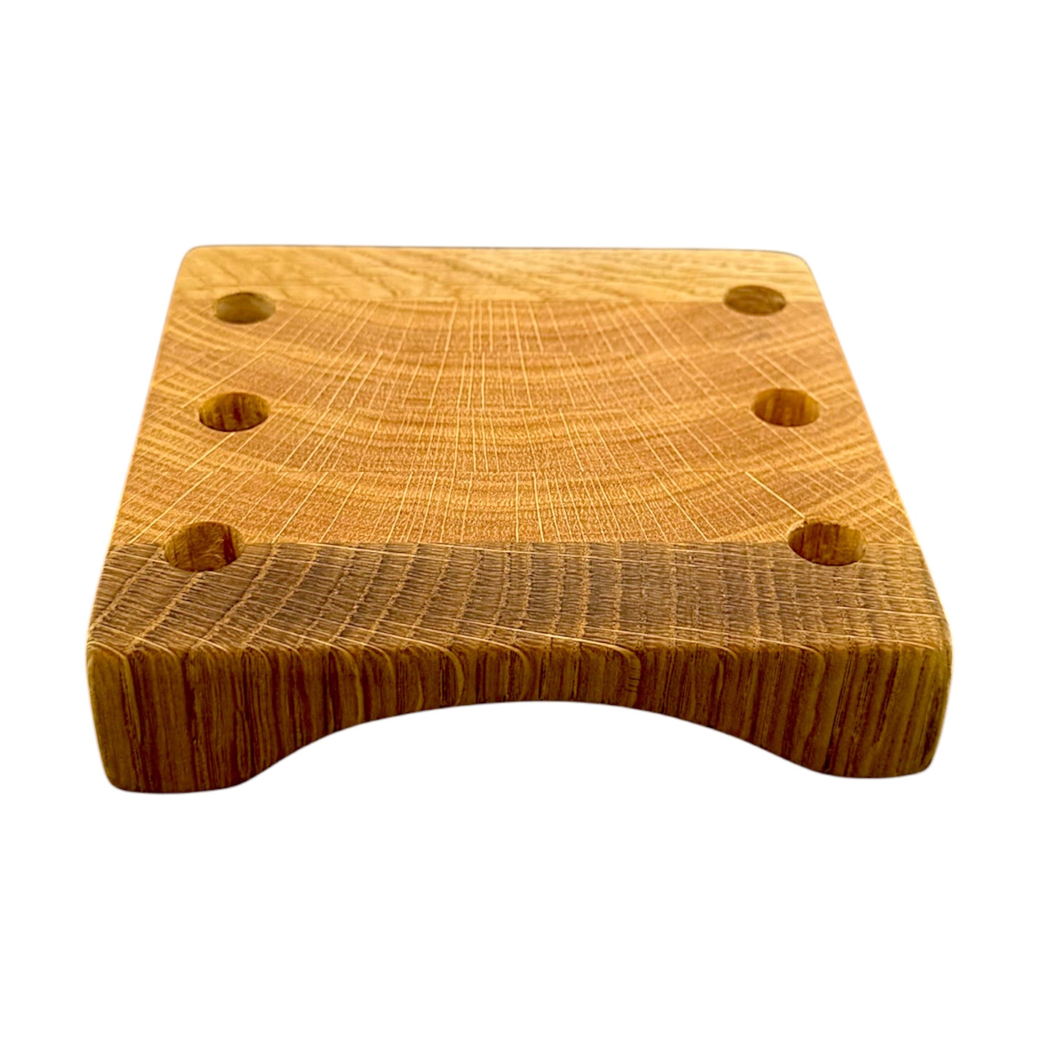 Laminated Oak Wood 6 Hole Bong Bowl Display Stand Holder