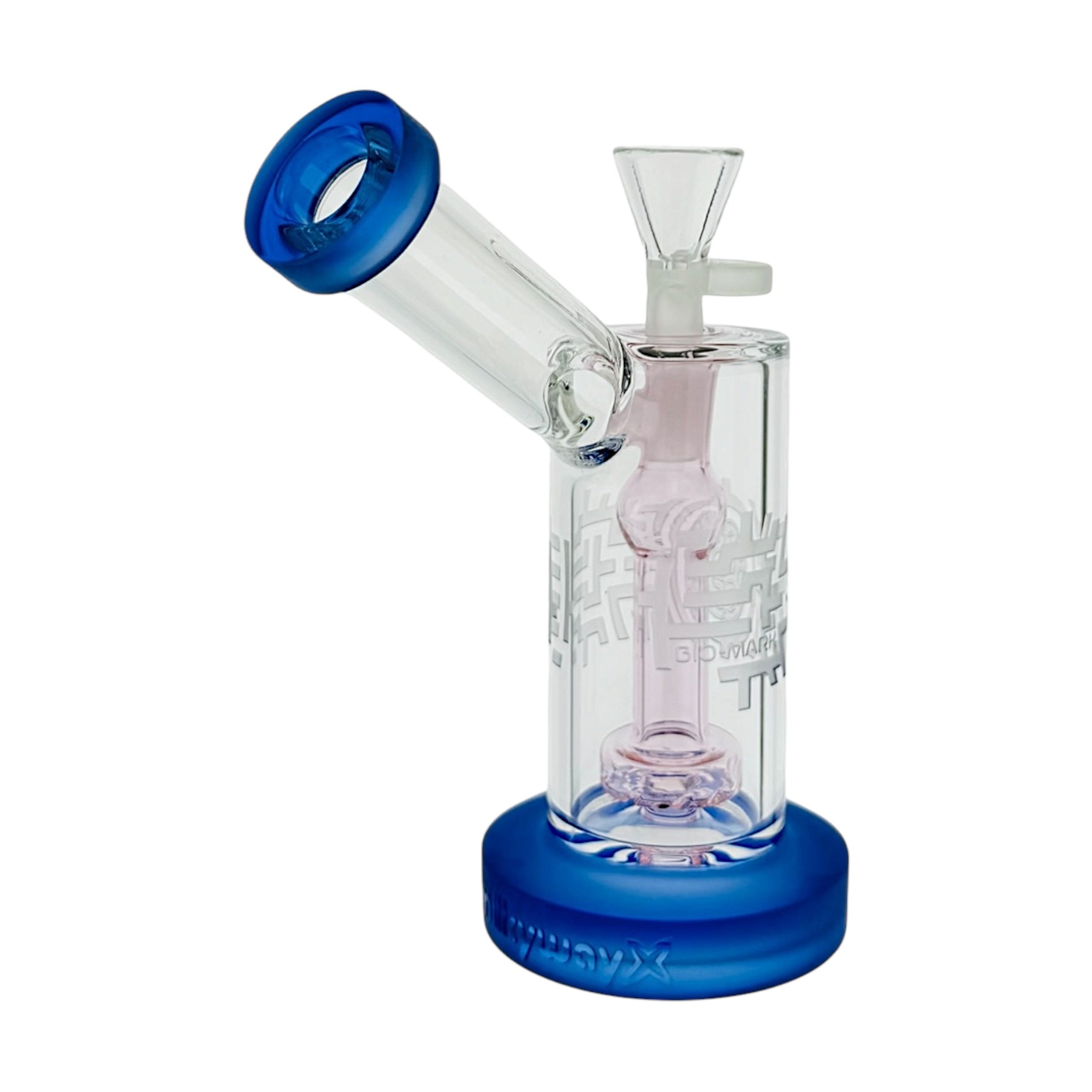 Milkyway Glass Bio Mark Bubbler Water Pipe Pink And Blue