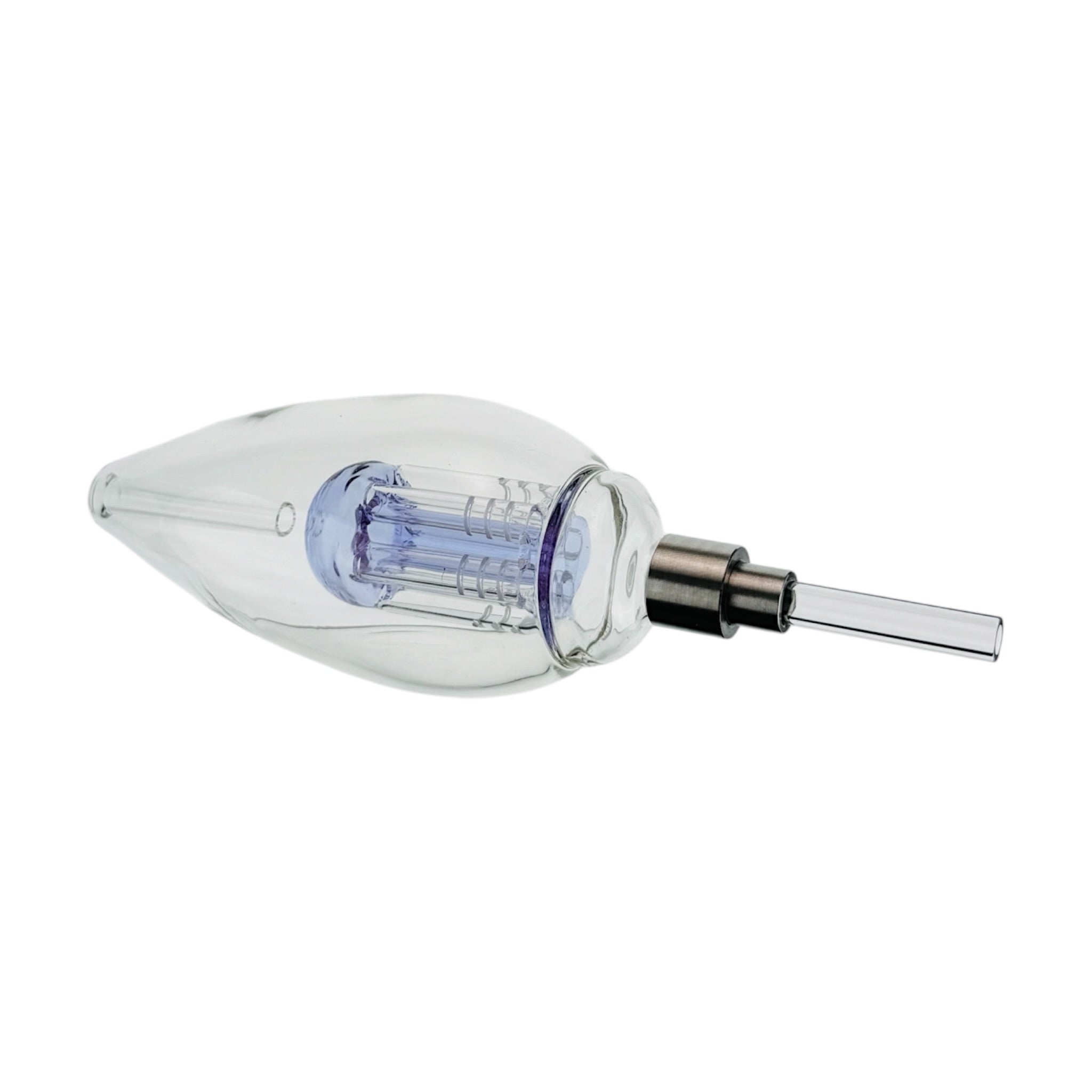 Purple Egg Nectar Collector With Tree Perc And Threaded Quartz Tip
