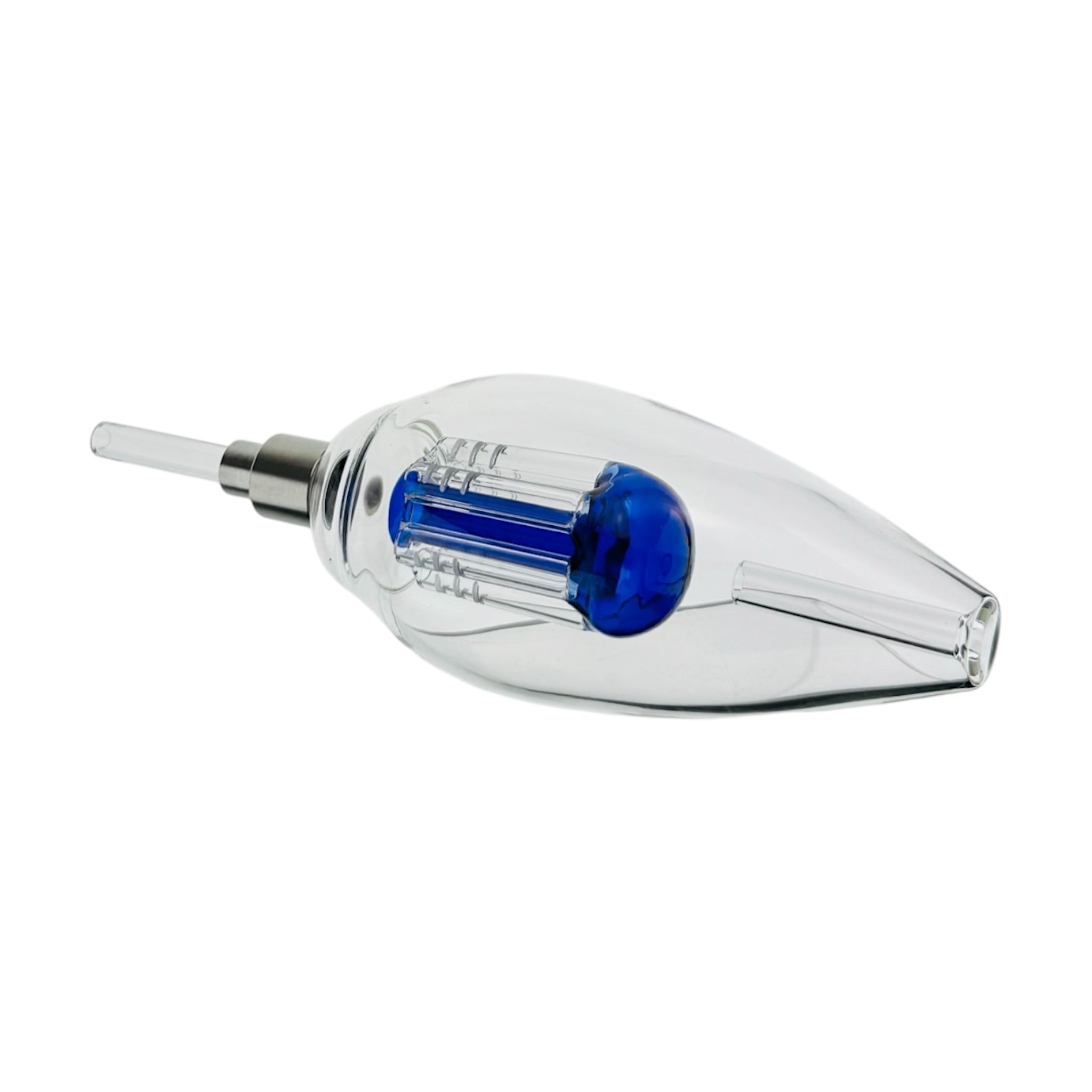 Blue Egg Nectar Collector With Tree Perc And Threaded Quartz Tip