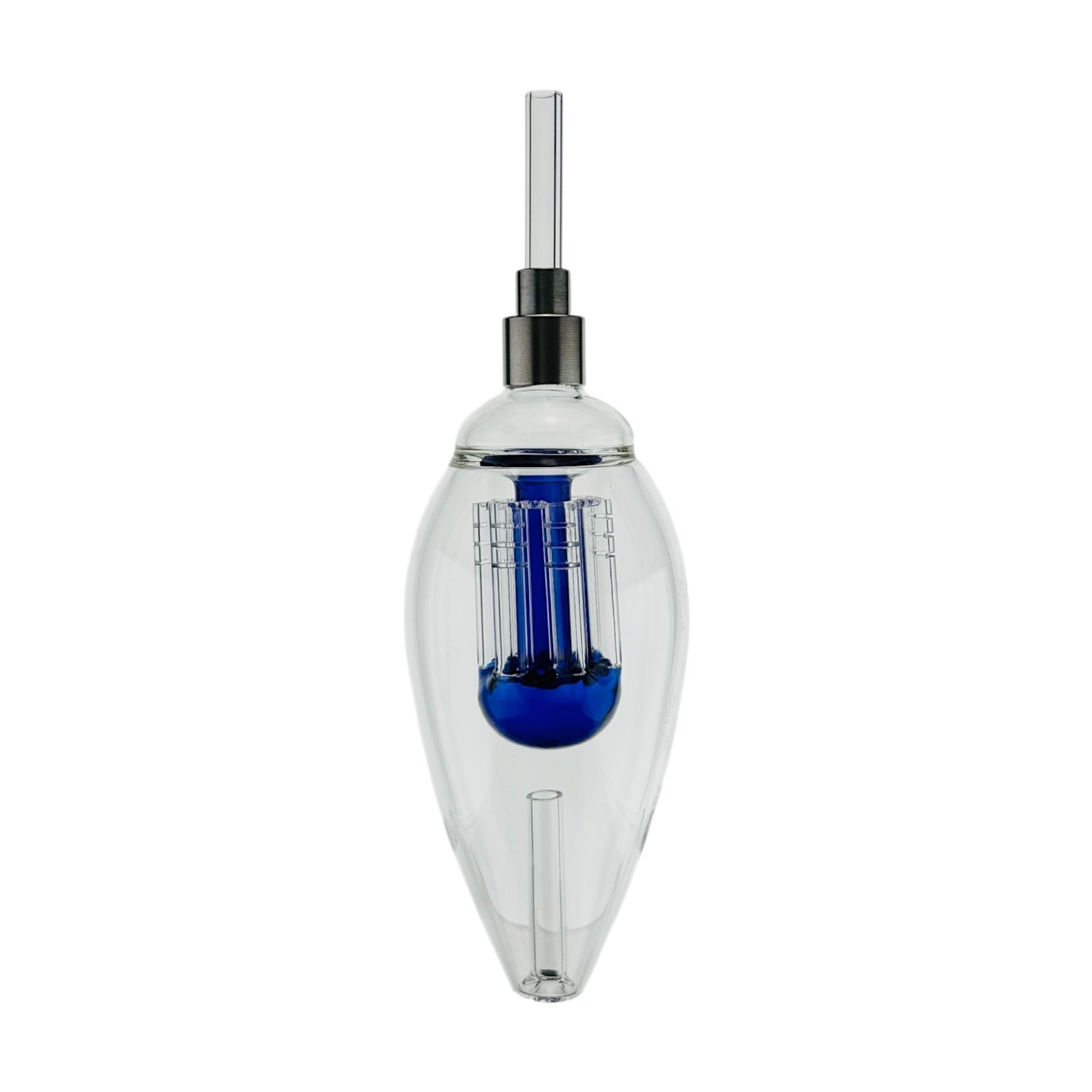 Blue Egg Nectar Collector With Tree Perc And Threaded Quartz Tip