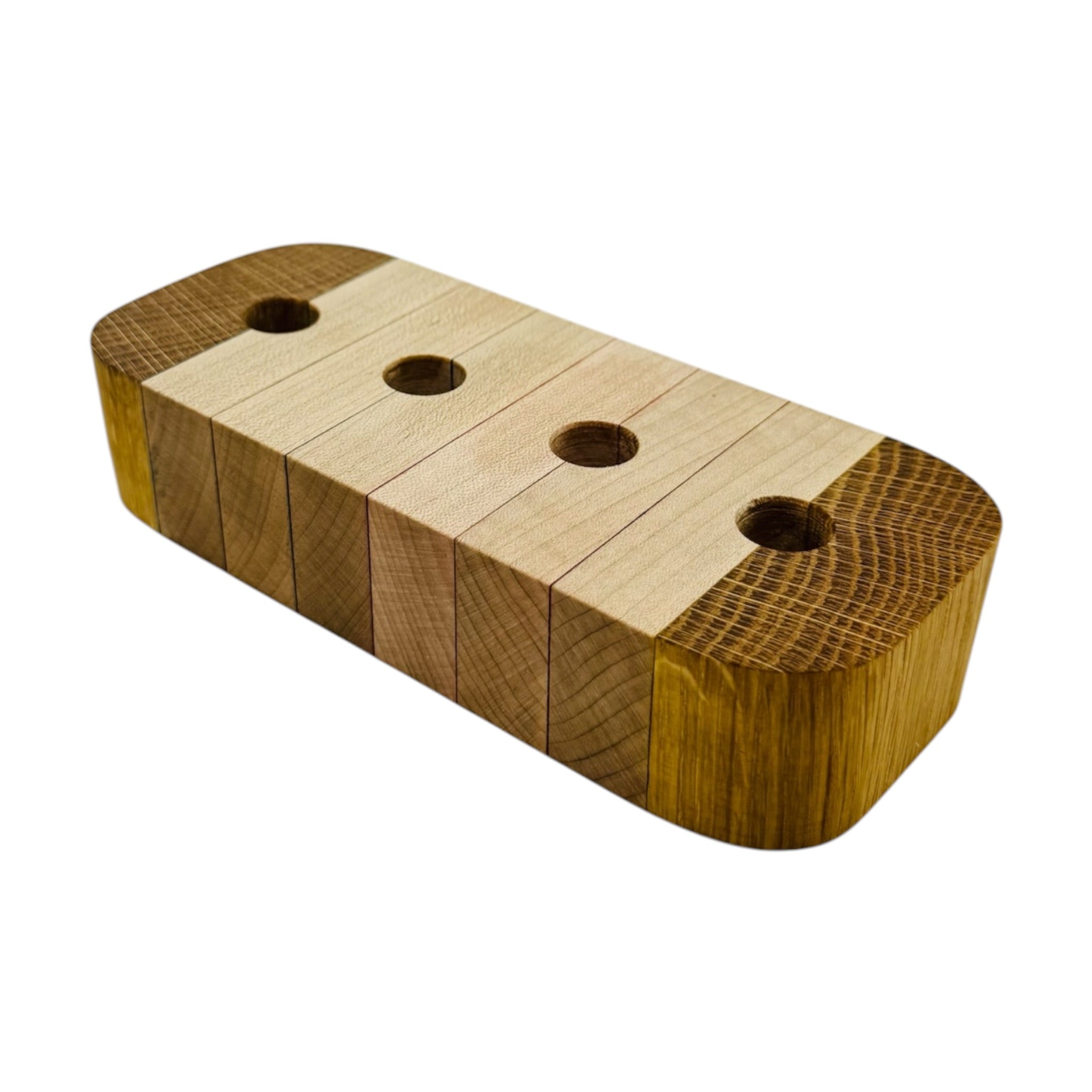 Laminated Dyed Wood 4 Hole Bong Bowl Blank Display Stand Holder