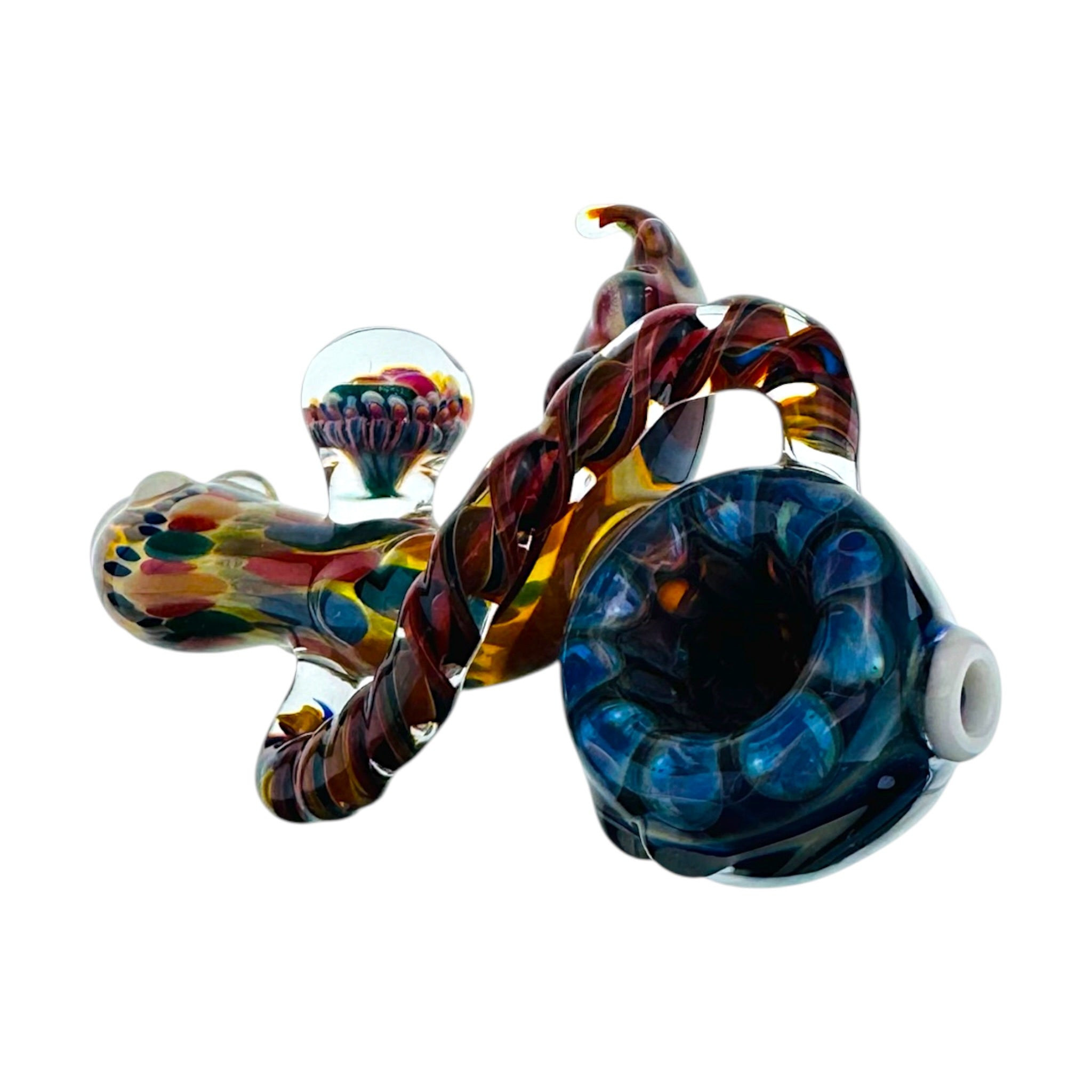 Heady Old School Style Dry Pipe With Implosion Marble