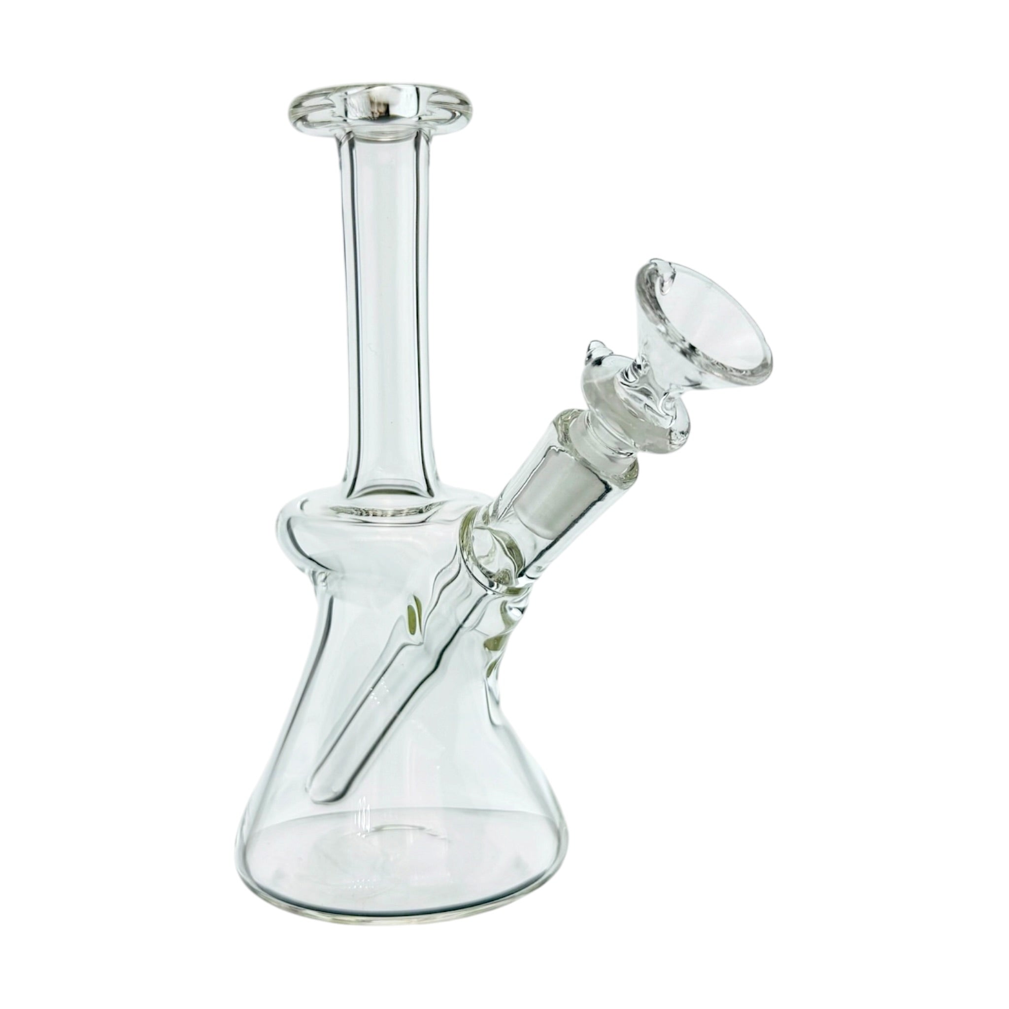 Santa Cruz Glass - Clear Mini 10mm Water Pipe Bong With Fixed Downstem