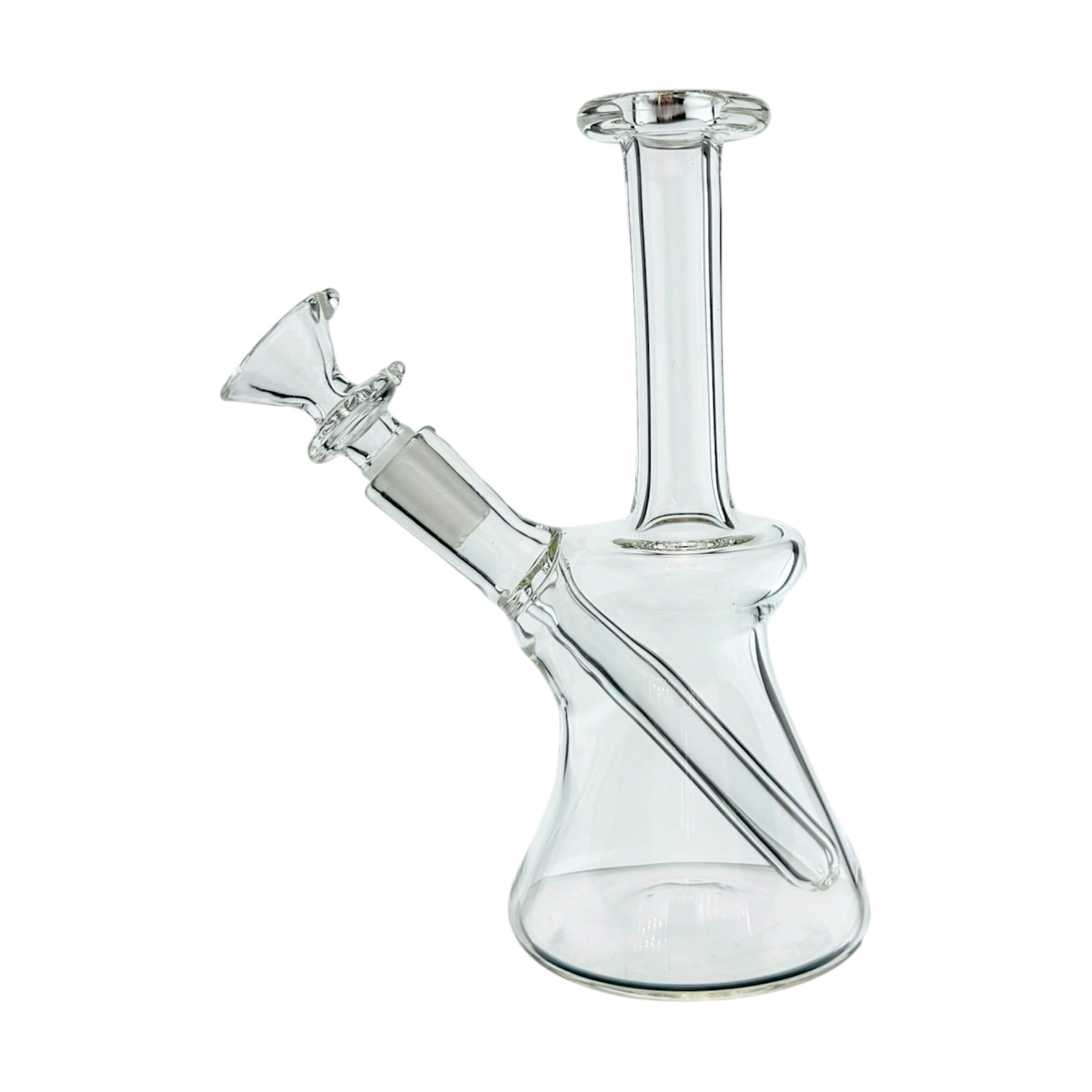 Santa Cruz Glass - Clear Mini 10mm Water Pipe Bong With Fixed Downstem