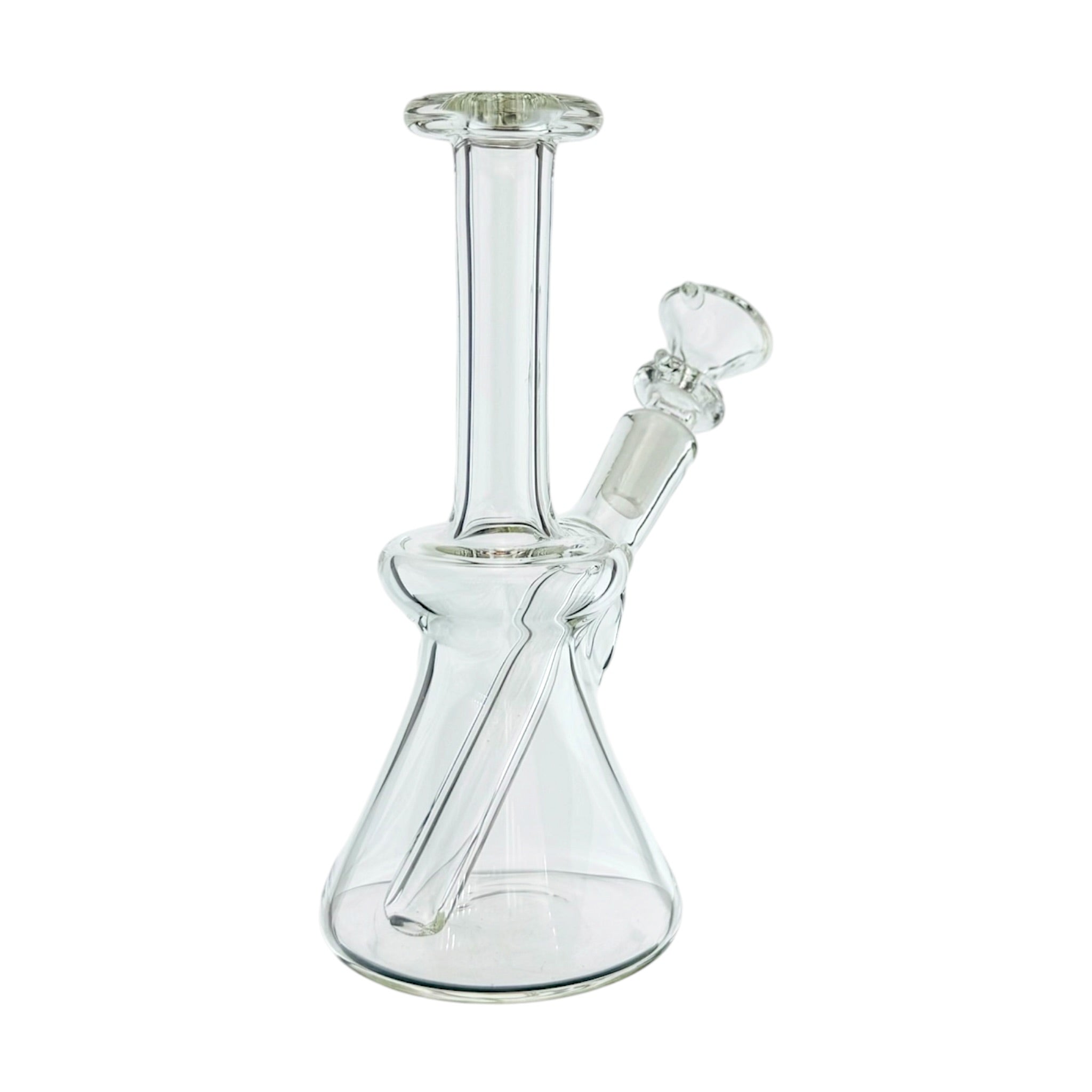 Santa Cruz Glass - Clear Mini 10mm Water Pipe Bong With Fixed Downstem