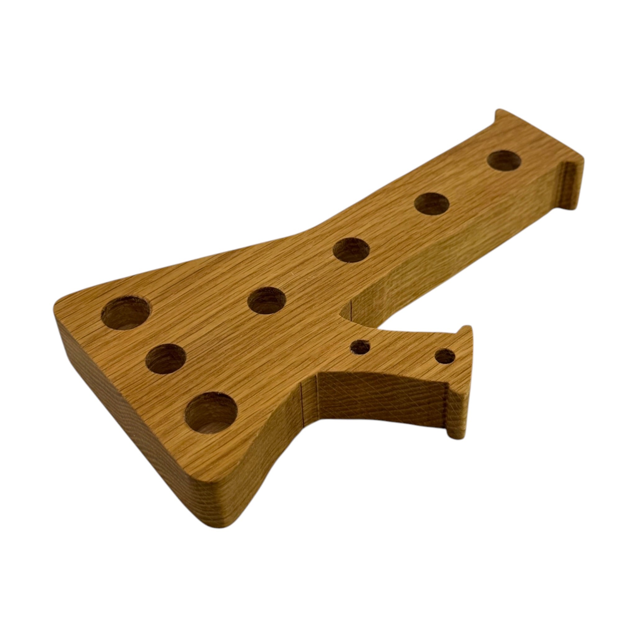 Bong Shape Wood Water Pipe Bowl Display Stand Holder