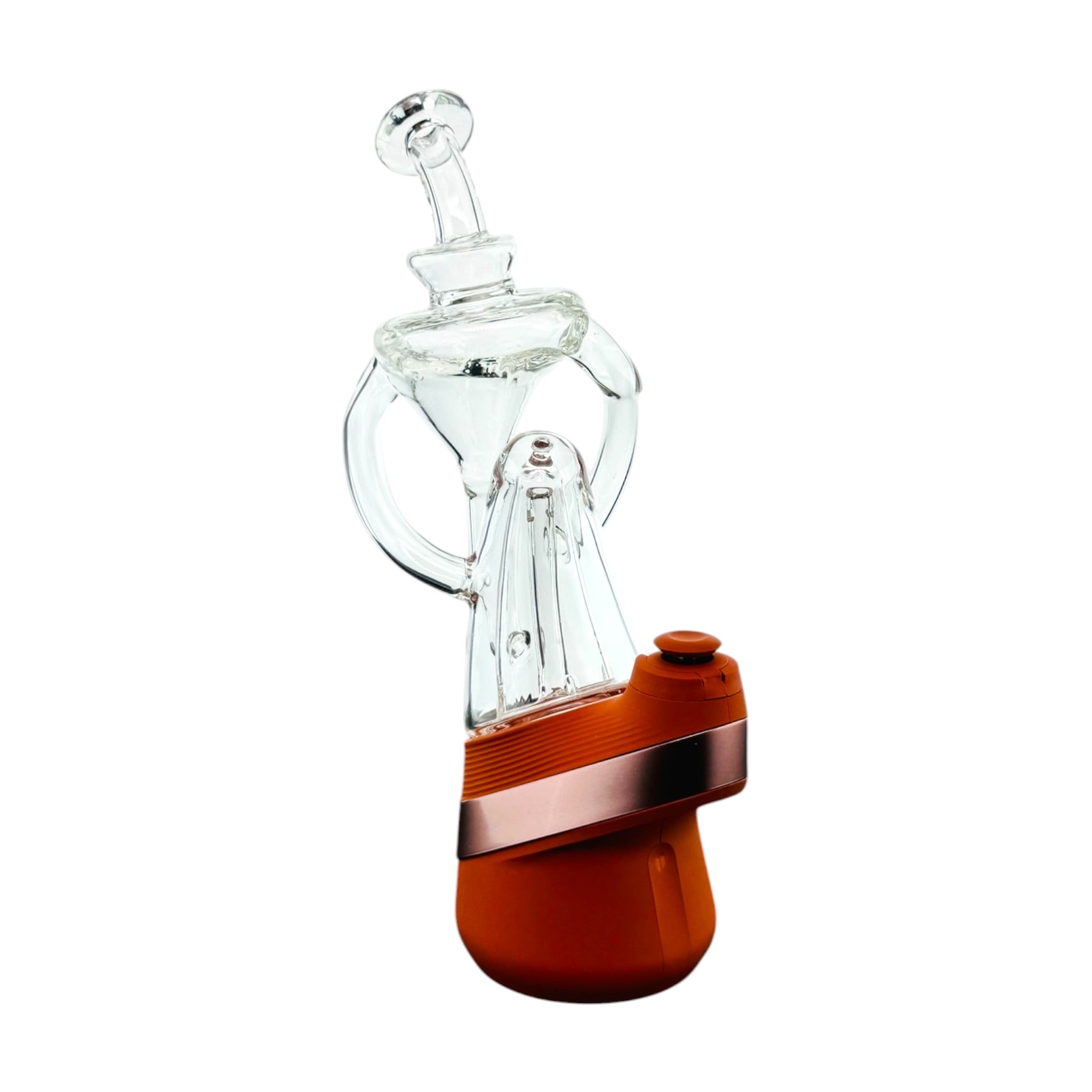 MJ Arsenal Dual Uptake Glass Recycler Water Pipe Attachment For Puffco Peak And Peak Pro
