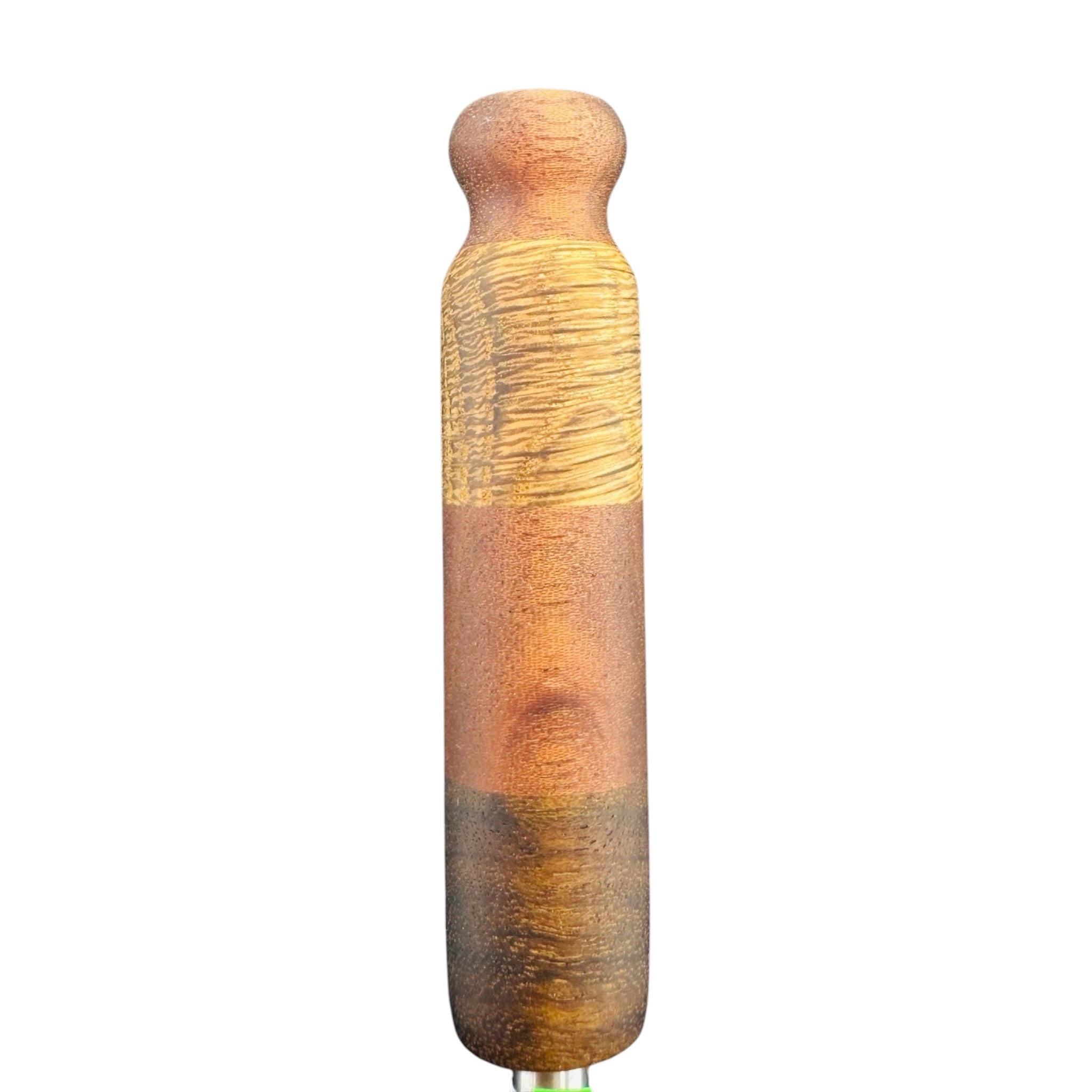 Flat End Titanium Dab Tool With Wood Turned Handle