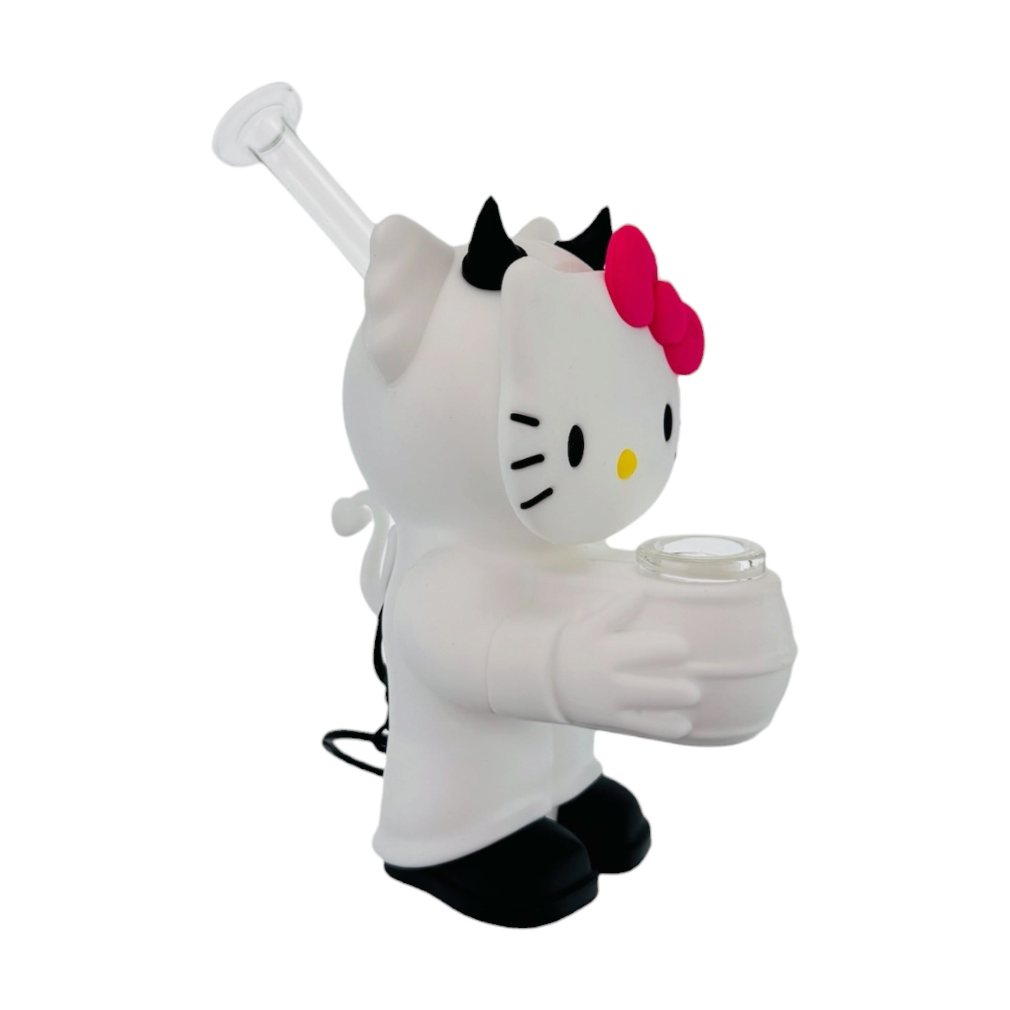 Devil Kitty Silicone Rubber Bong White