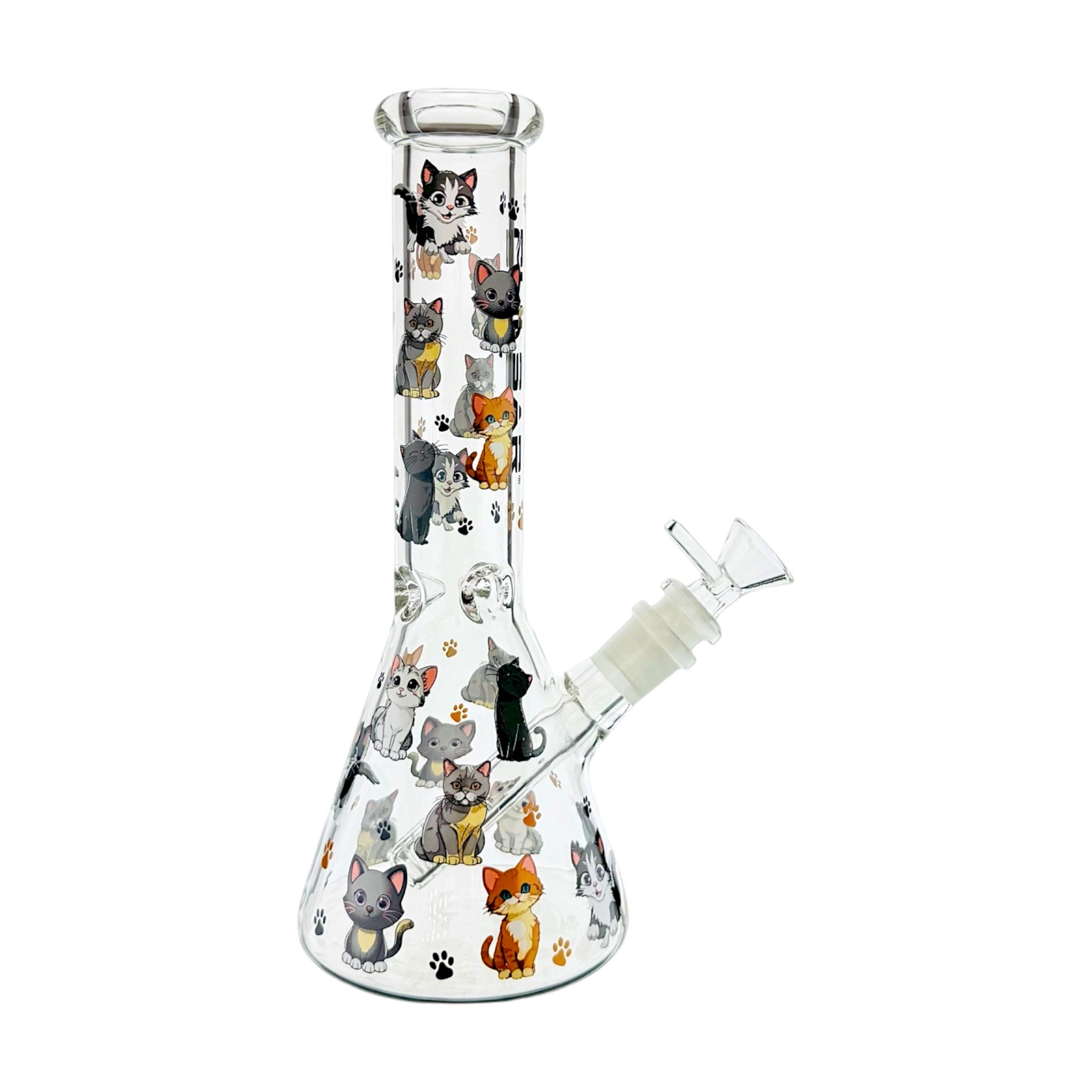 Pulsar Glass Cute Kitty Glass Water Pipe Bong 10 Inches