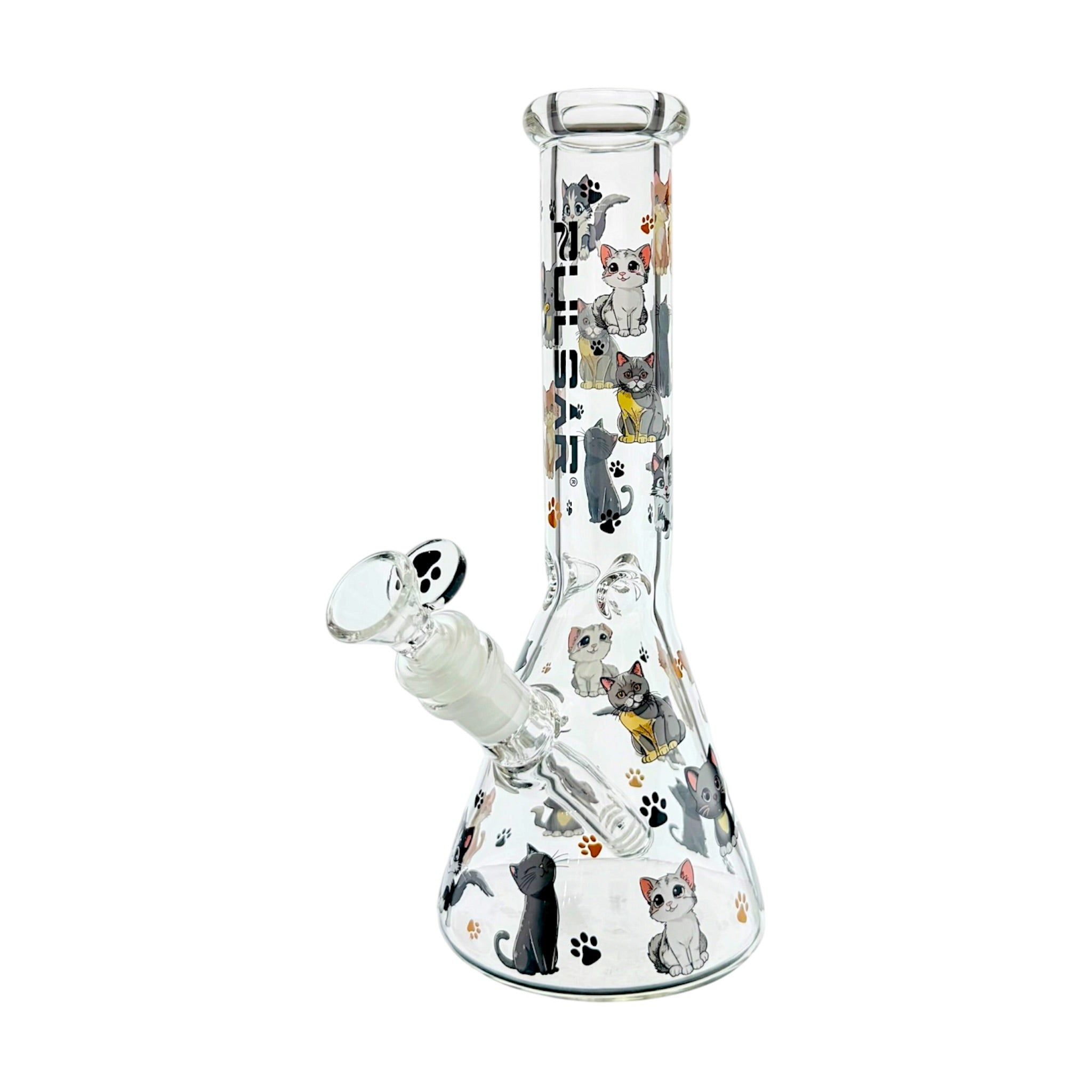 Pulsar Glass Cute Kitty Glass Water Pipe Bong 10 Inches