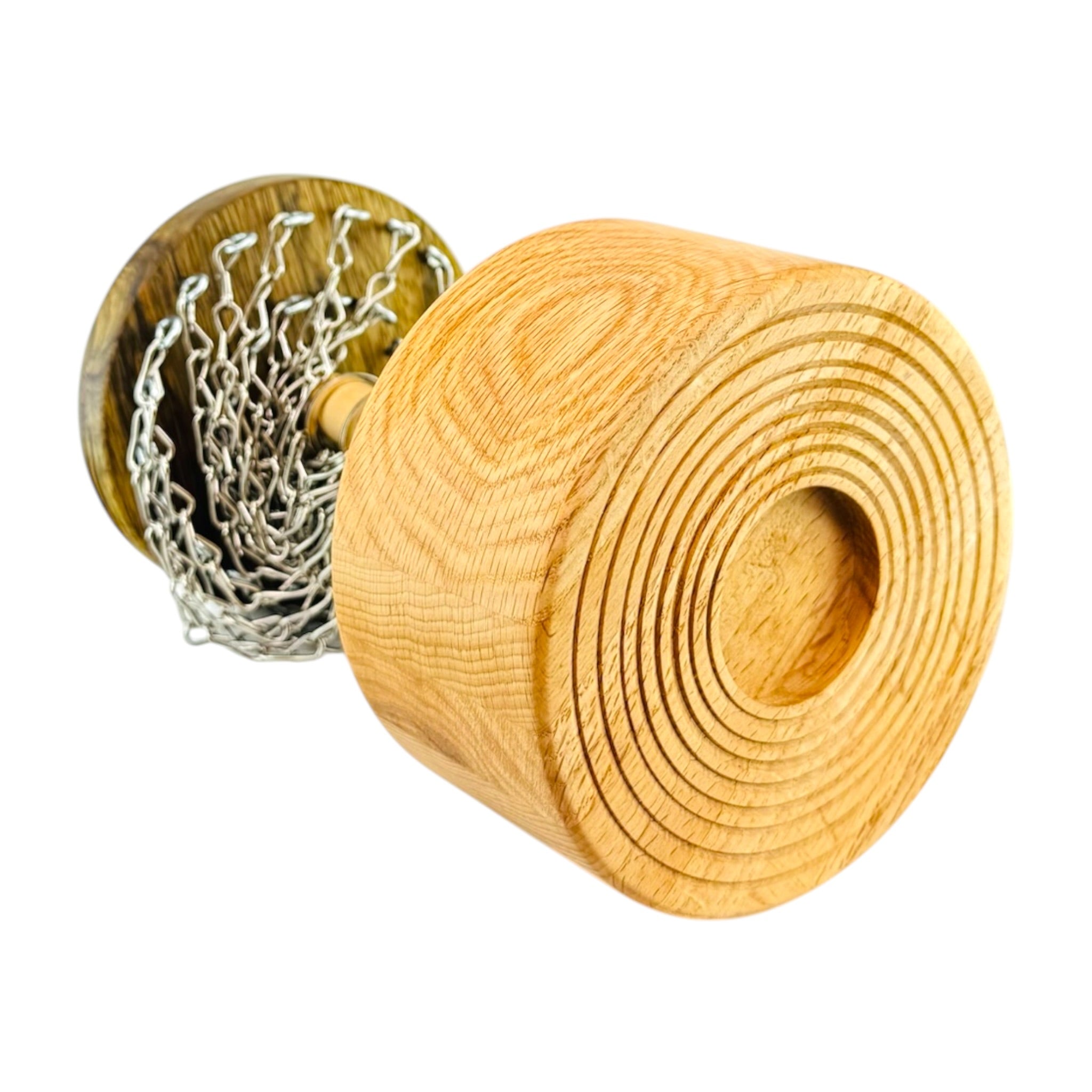 Handmade Wood Disc Golf Net Small Desktop Sized - Oak & Beech Base And Ziricote Top