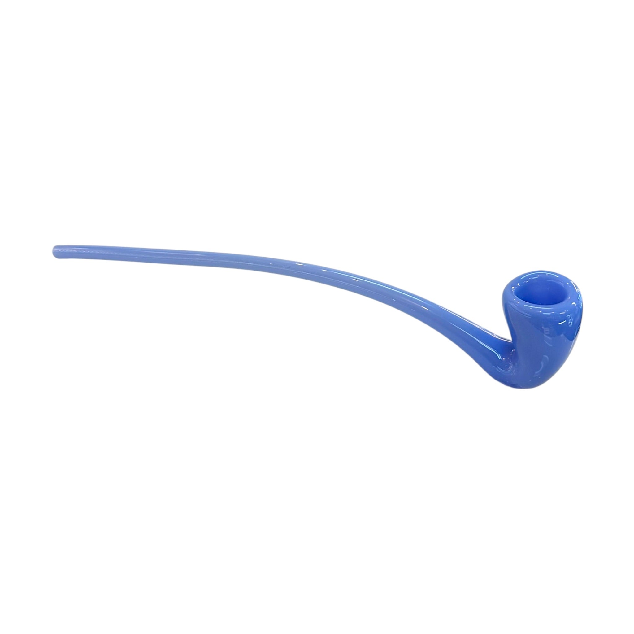 Original Glass Gandalf smoking pipe 13 Inch long Milky Light Blue  color Sherlock Pipe